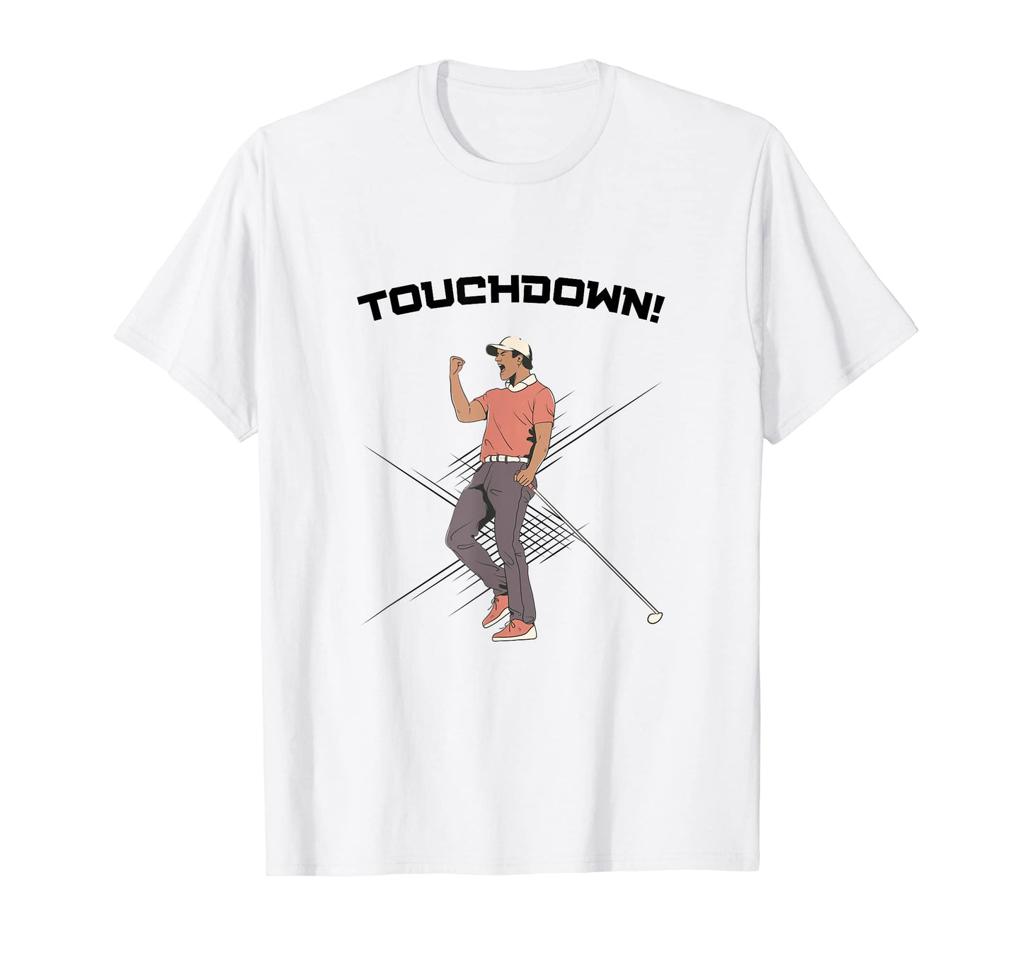 Funny Touchdown Golf Football T-Shirt - Fun Novelty Design for Adults - T-Shirt, Sweatshirt, Hoodie