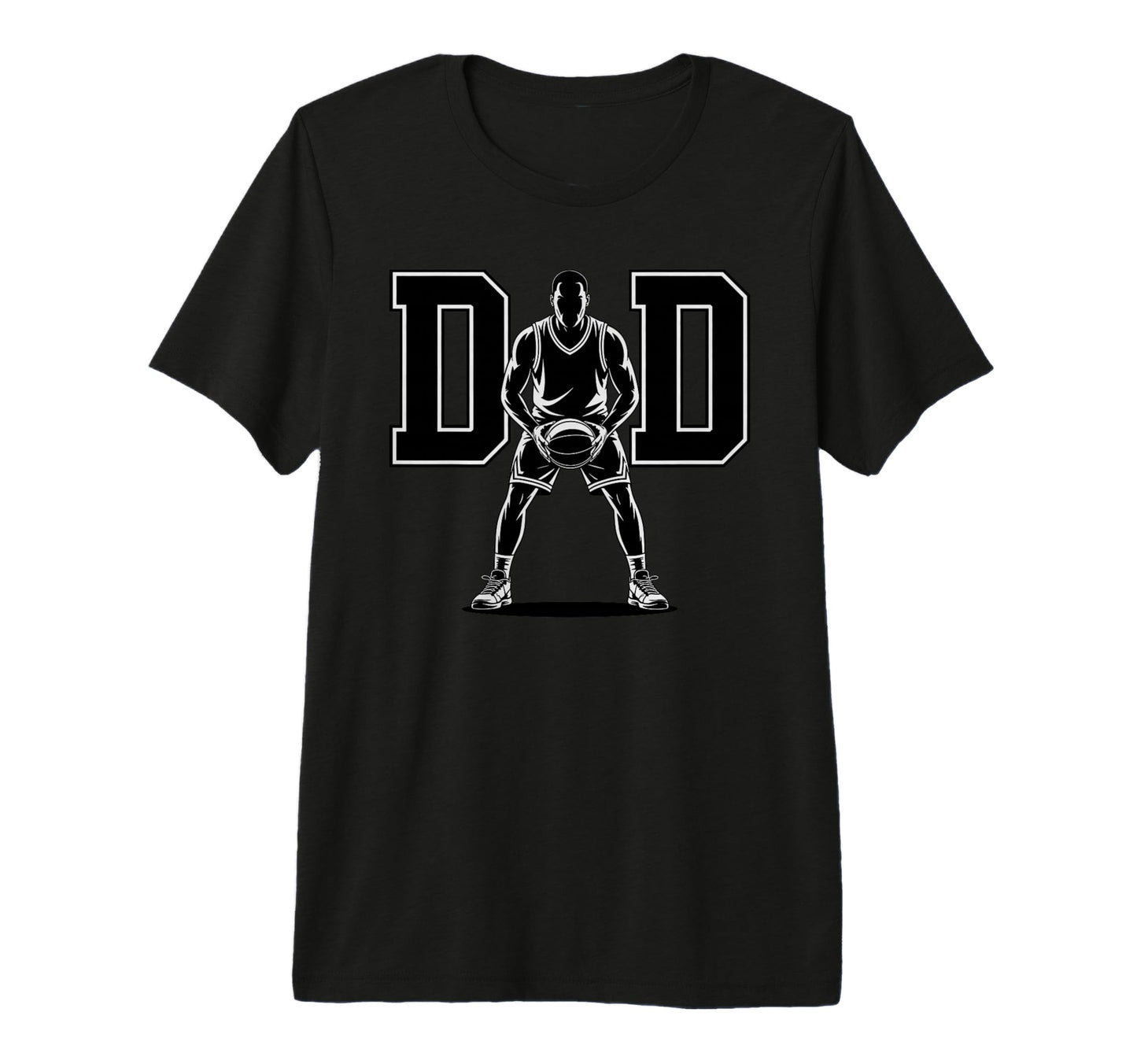 Mens Dad Basketball Daddy Basket Hoop T-Shirt - Trendy Graphic for Adults - T-Shirt, Sweatshirt, Hoodie