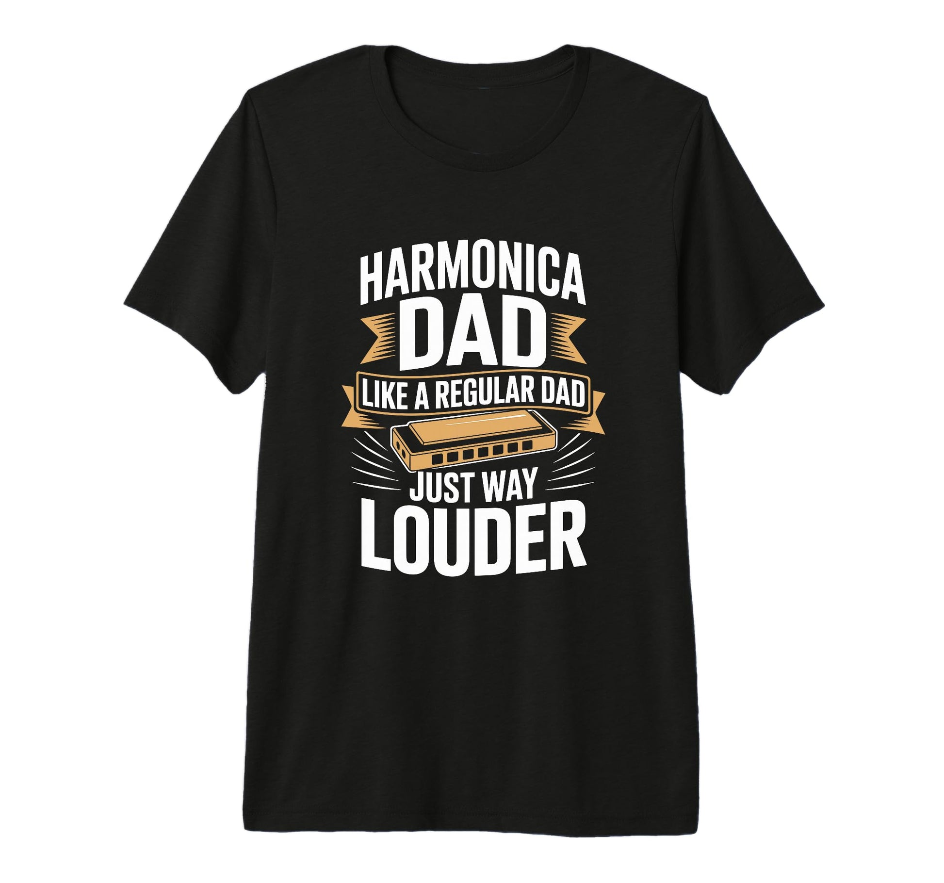 Mens Harmonica Dad Like Regular Dad T-Shirt - Novelty Apparel for Adults - T-Shirt, Sweatshirt, Hoodie