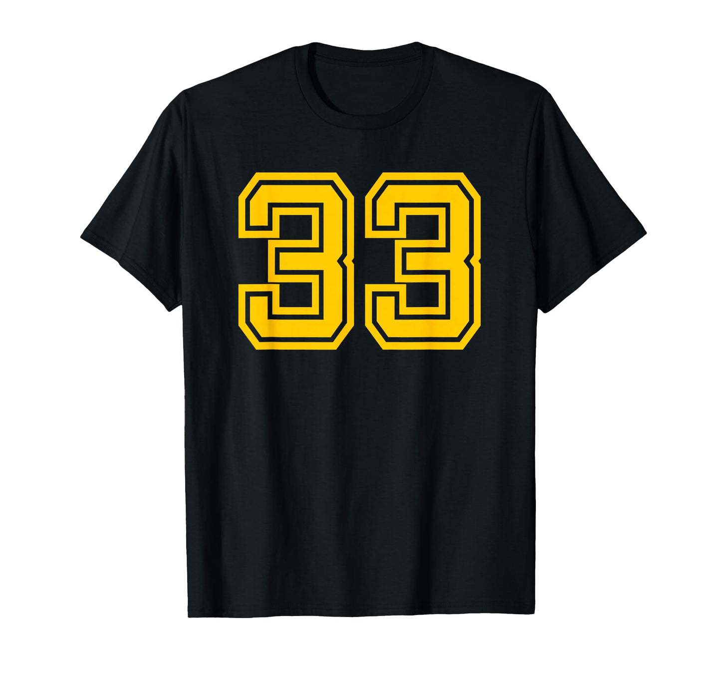 Yellow Sport Number 33 T-Shirt - Trendy Graphic Men Women - T-Shirt, Sweatshirt, Hoodie