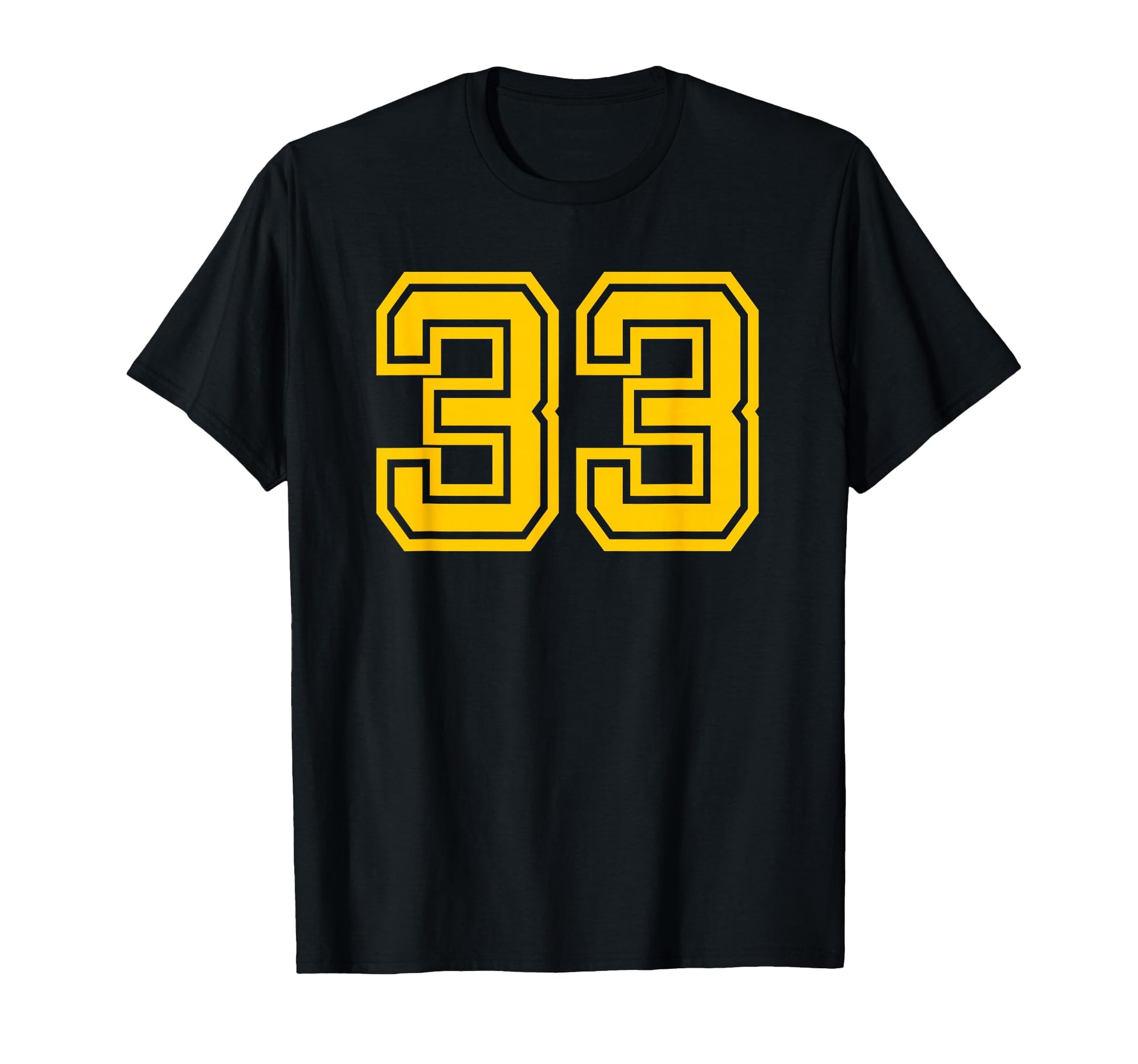 Yellow Sport Number 33 T-Shirt - Trendy Graphic Men Women - T-Shirt, Sweatshirt, Hoodie