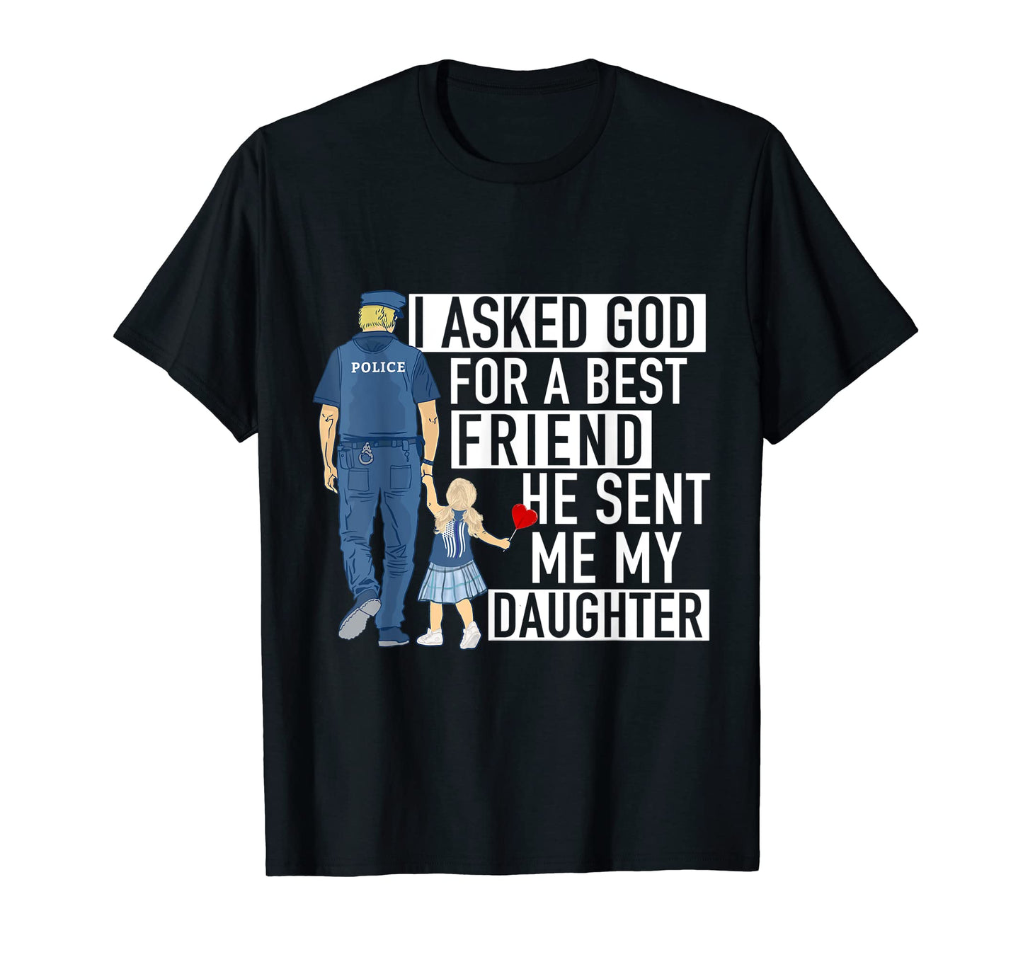 Mens Fathers Day Police Dad Police T-Shirt - Trendy Graphic Men Women - T-Shirt, Sweatshirt, Hoodie