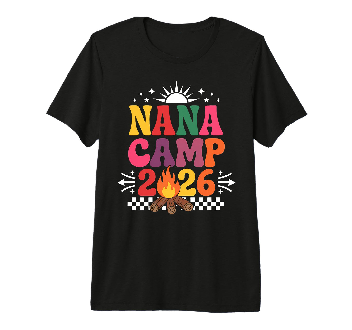 Nana Camp 2026 Family Vacation T-Shirt - Custom Art Print for Adults - T-Shirt, Sweatshirt, Hoodie