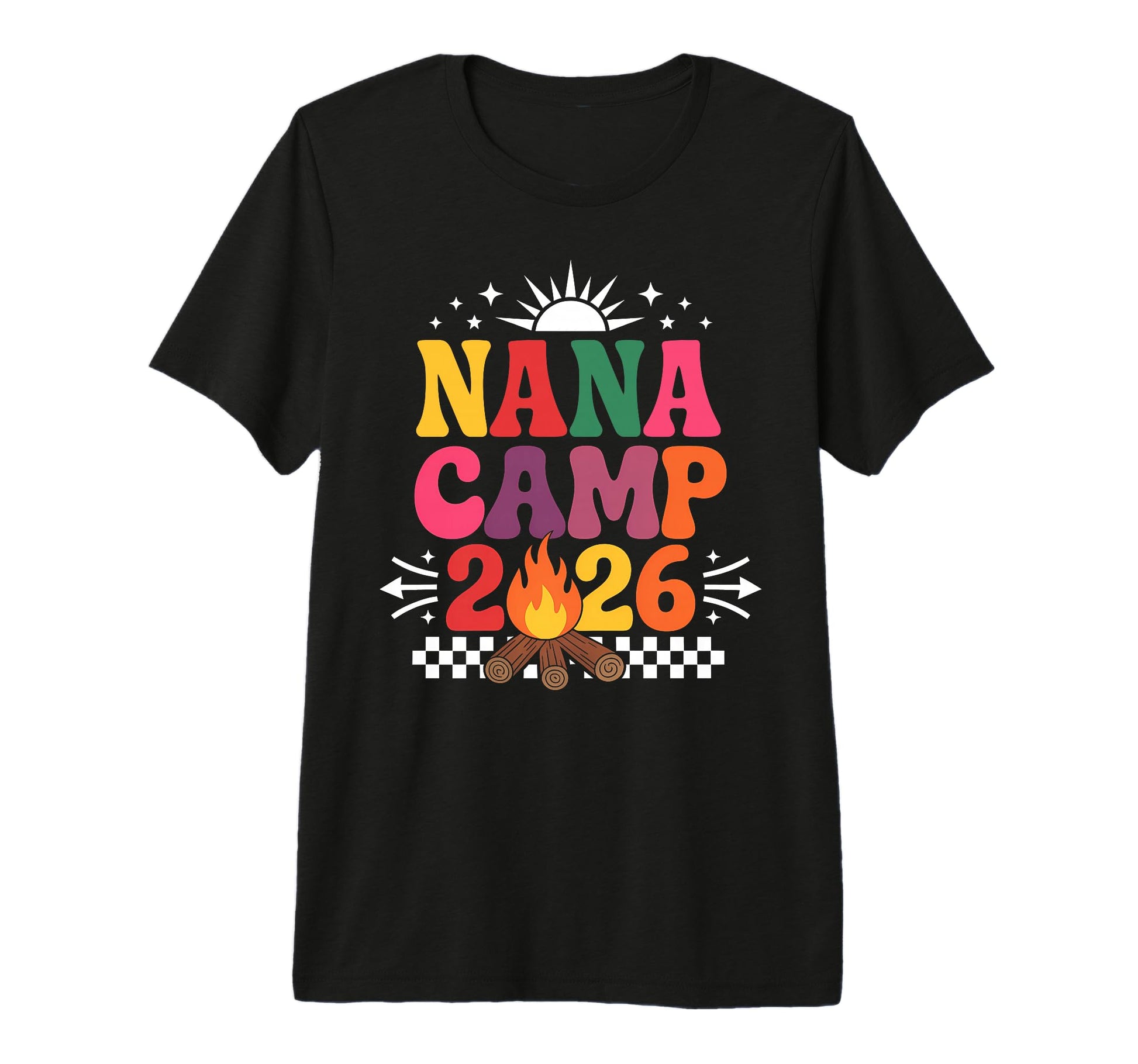 Nana Camp 2026 Family Vacation T-Shirt - Custom Art Print for Adults - T-Shirt, Sweatshirt, Hoodie