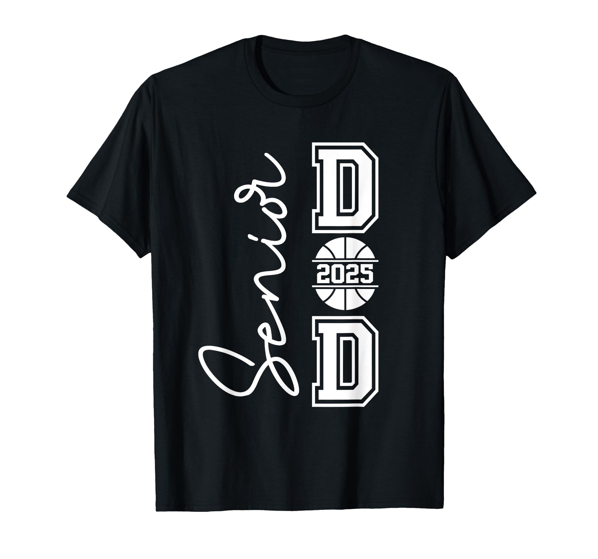 Proud Dad 2025 Senior Graduate Basketball T-Shirt - Minimalist Print Unisex - T-Shirt, Sweatshirt, Hoodie
