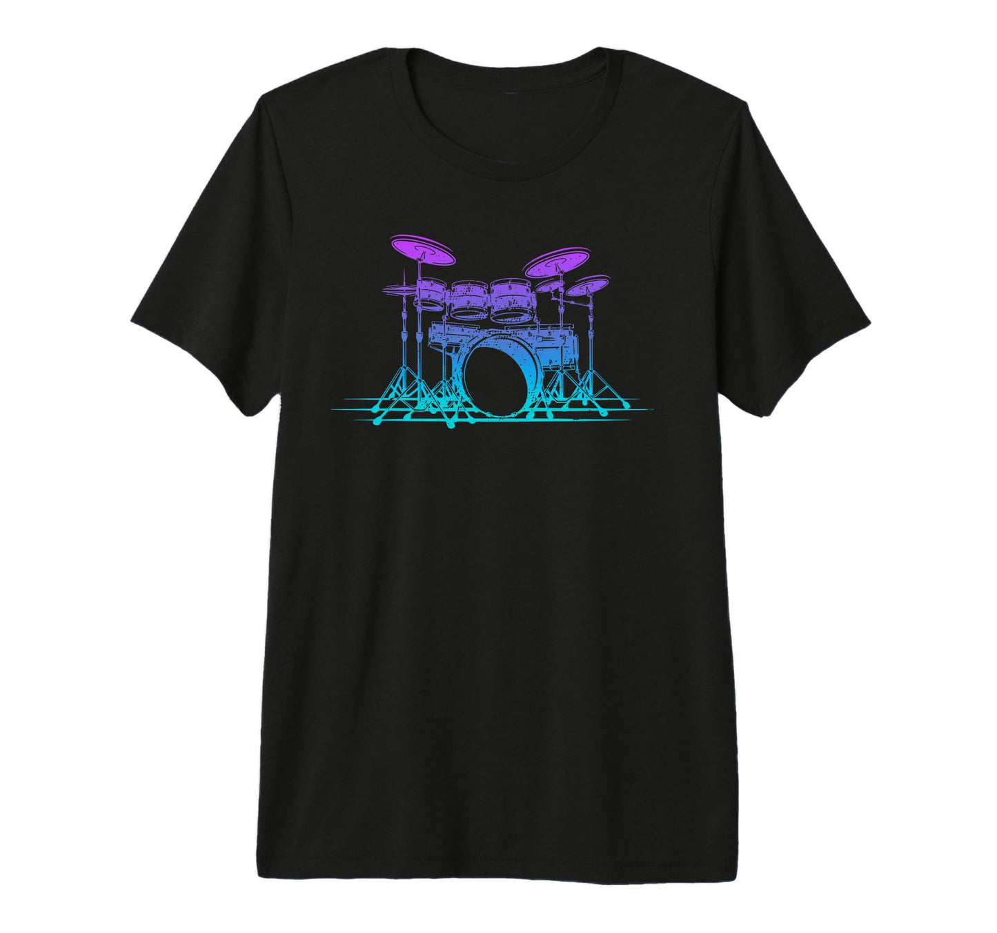 Drum Kit Set Drummer Tri Blend T-Shirt - Graphic Print Unisex - T-Shirt, Sweatshirt, Hoodie