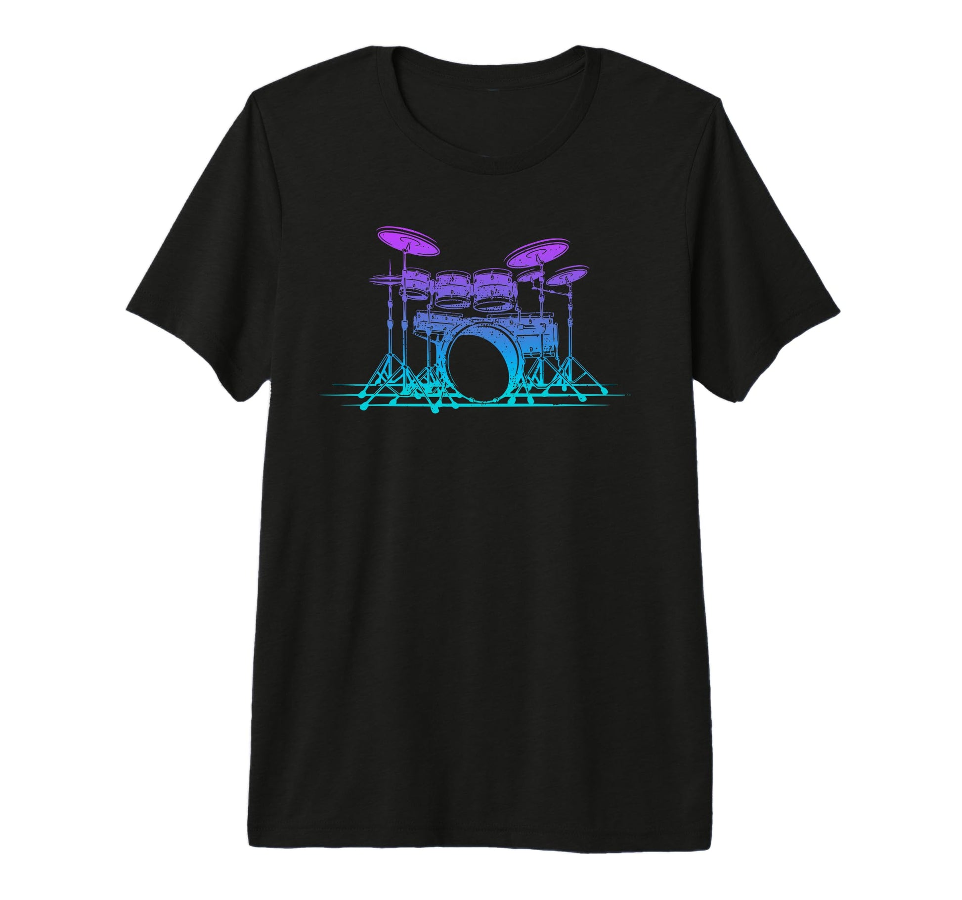 Drum Kit Set Drummer Tri Blend T-Shirt - Graphic Print Unisex - T-Shirt, Sweatshirt, Hoodie