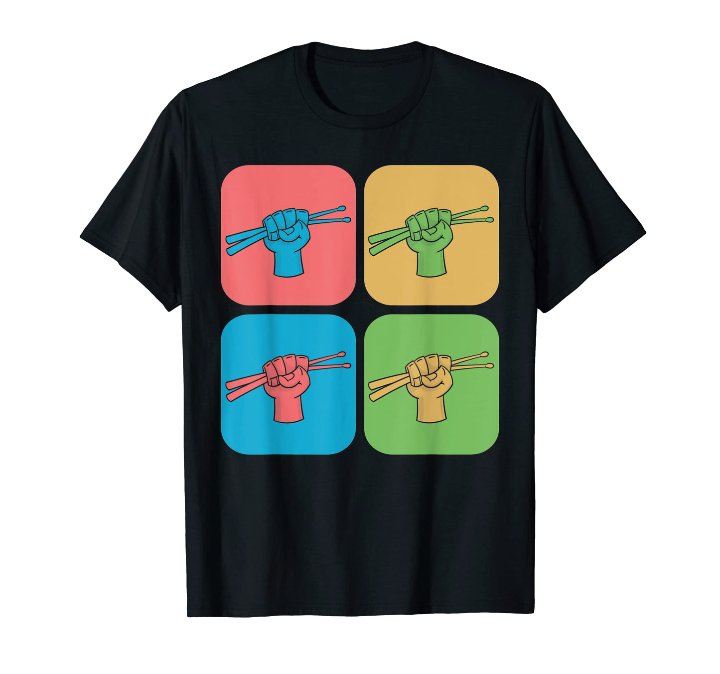 Drummer Musical Instrument Drums Fist T-Shirt - Fun Novelty Design Unisex - T-Shirt, Sweatshirt, Hoodie