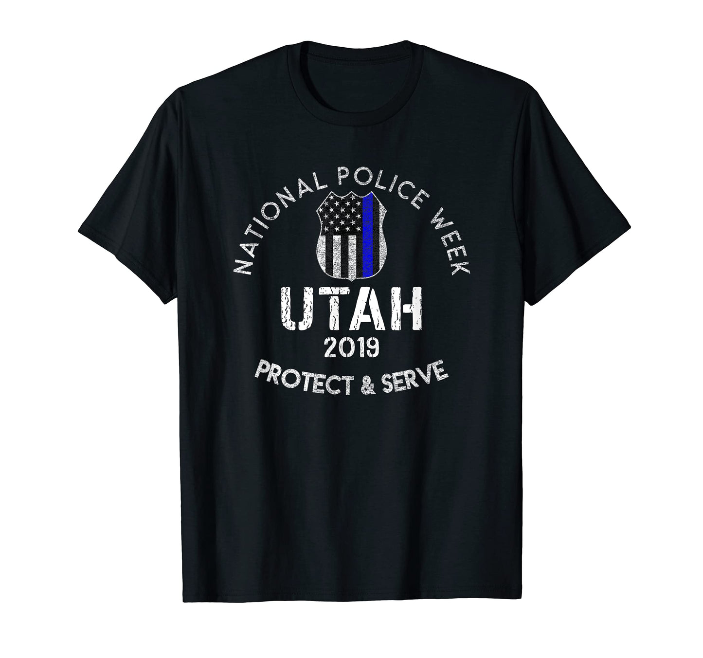 Police Week 2019 Utah Thin Blue T-Shirt - Fun Novelty Design Men Women - T-Shirt, Sweatshirt, Hoodie