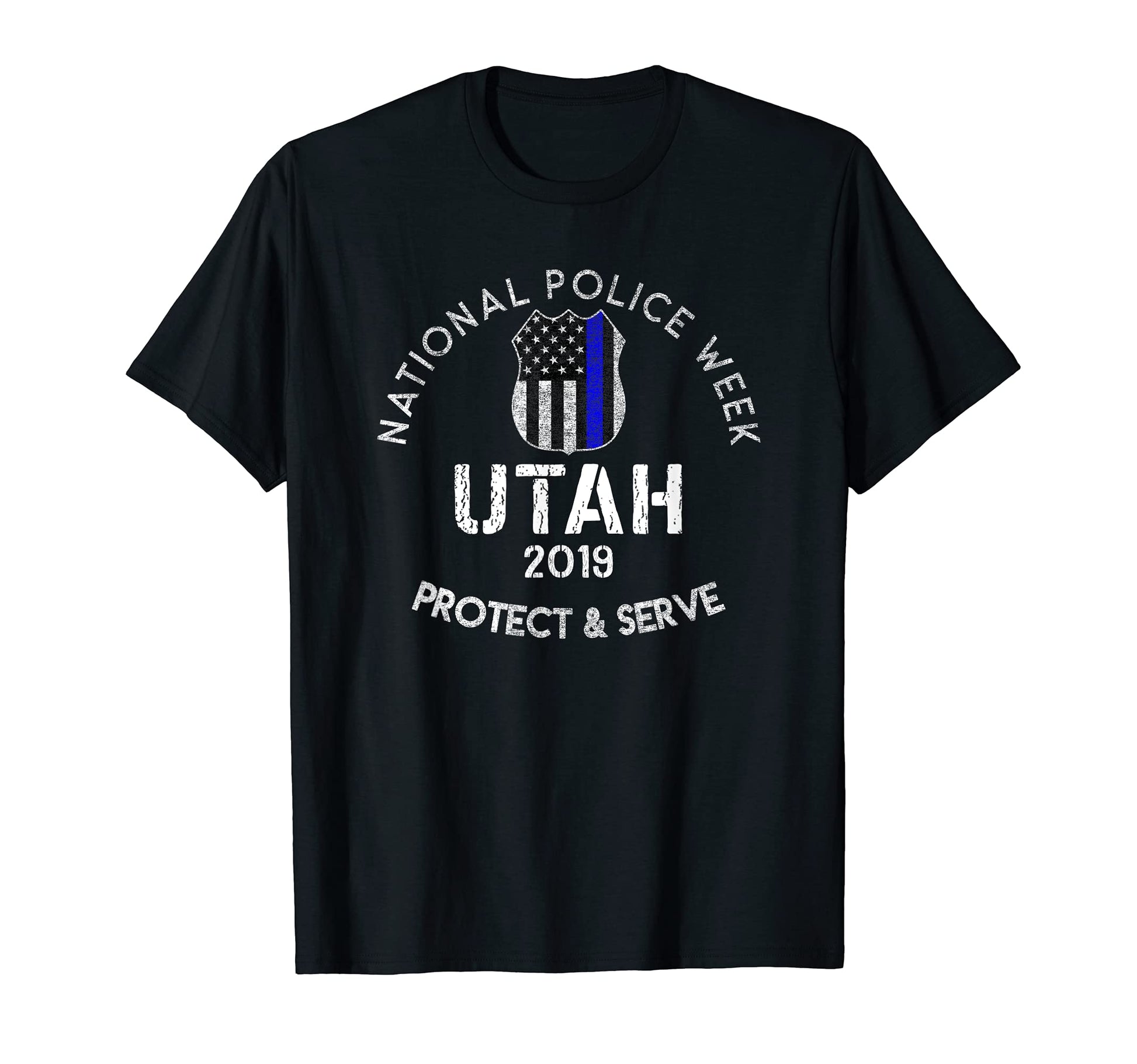 Police Week 2019 Utah Thin Blue T-Shirt - Fun Novelty Design Men Women - T-Shirt, Sweatshirt, Hoodie