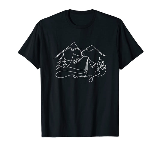 Artsy Hiking Camping Nature Outdoor T-Shirt - Unique Graphic Unisex - T-Shirt, Sweatshirt, Hoodie
