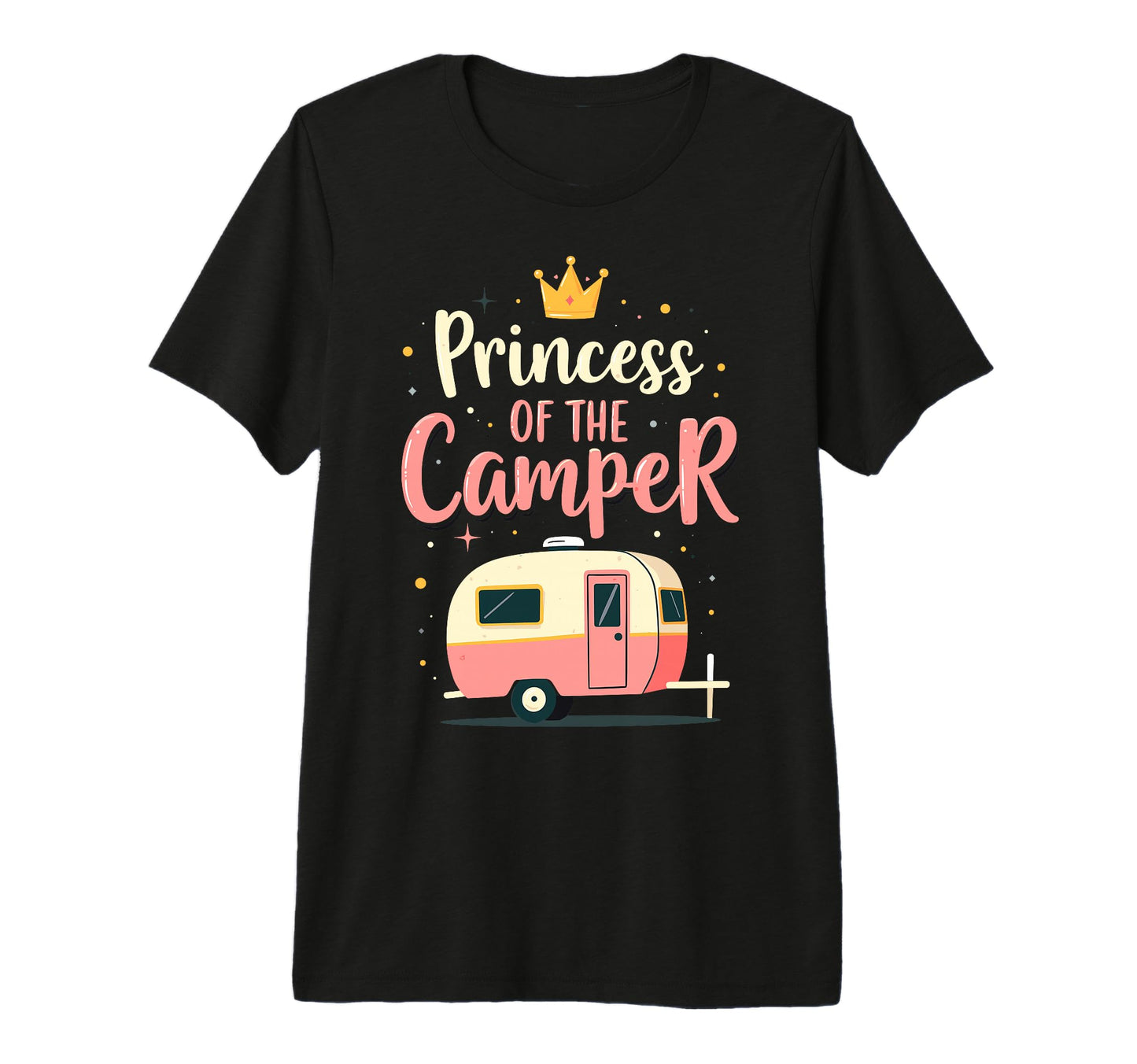 Princess Camper Camping Vacation Tri T-Shirt - Aesthetic Graphic Unisex - T-Shirt, Sweatshirt, Hoodie