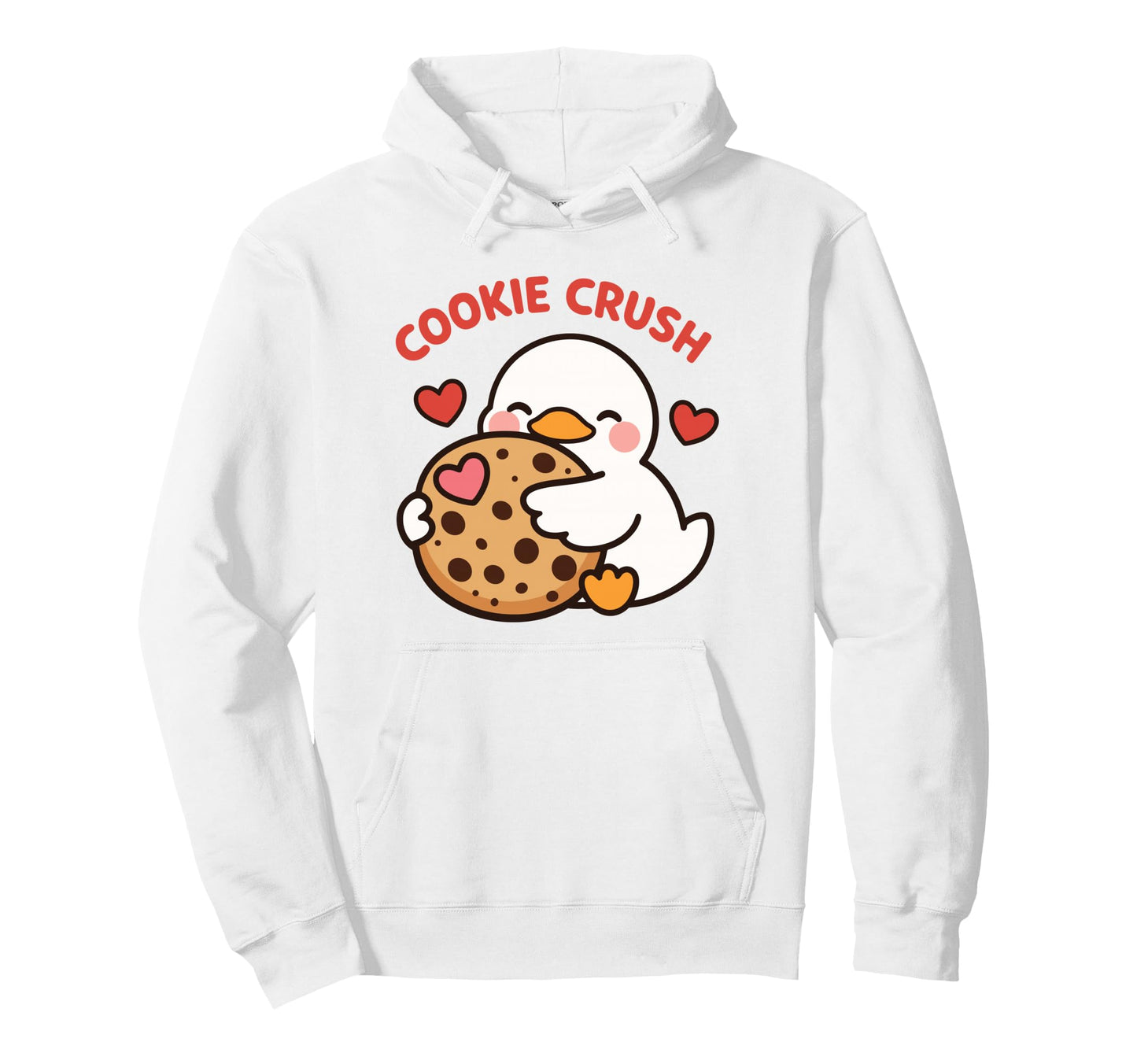 Cookie Crush Kawaii Goose Sweet Love Hoodie - Aesthetic Graphic Men Women - T-Shirt, Sweatshirt, Hoodie