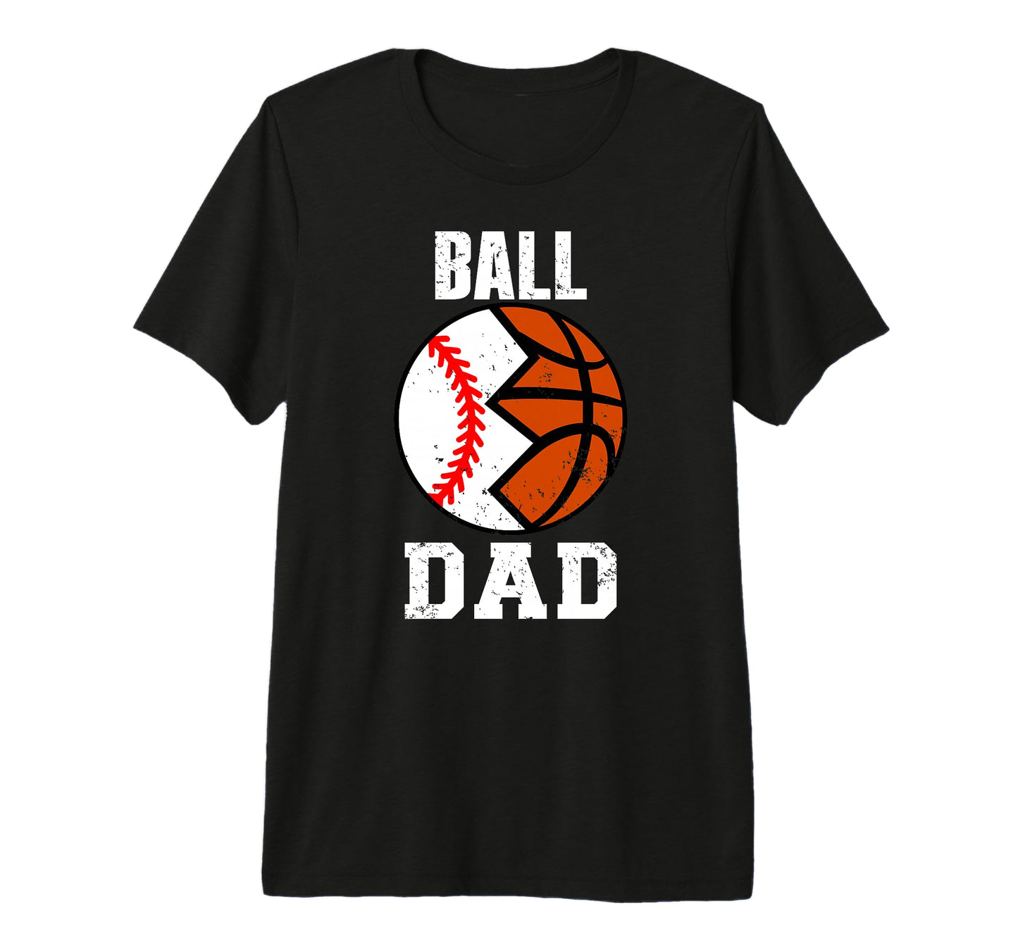 Mens Ball Dad Funny Baseball Basketball T-Shirt - Unique Graphic Men Women - T-Shirt, Sweatshirt, Hoodie