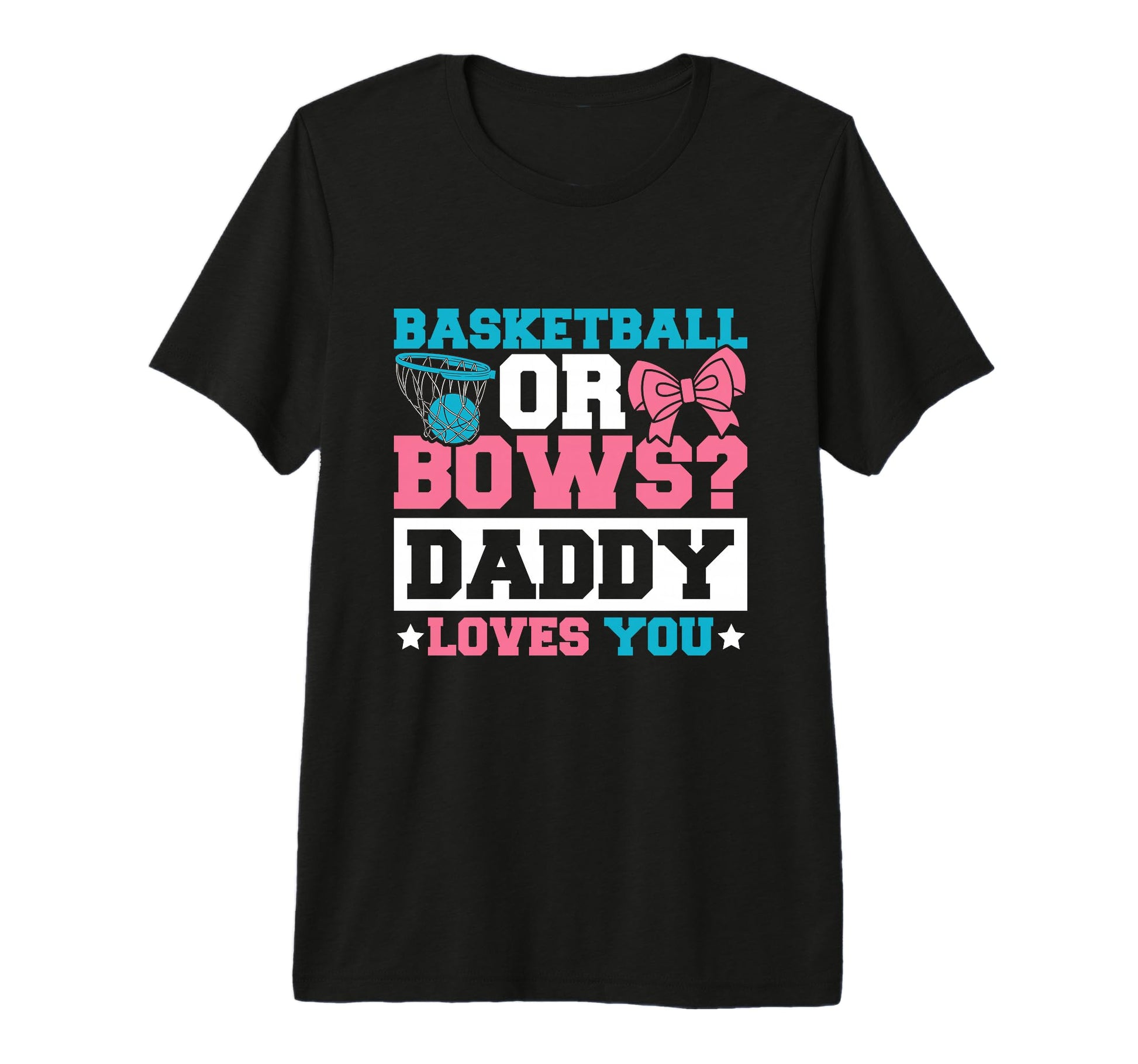 Mens Gender Reveal Basketball Basketball T-Shirt - Custom Art Print Unisex - T-Shirt, Sweatshirt, Hoodie