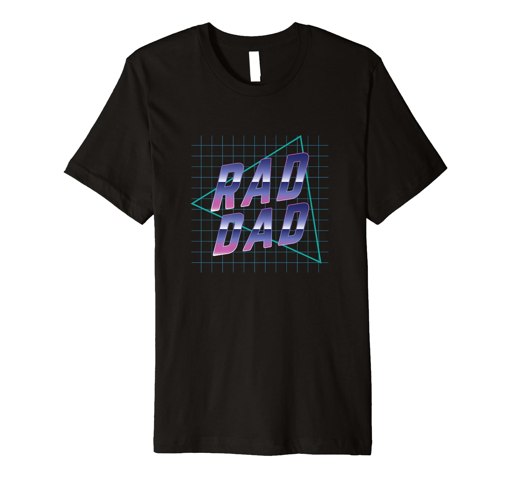 80S Dad Rad Dad Fathers Day 90S T-Shirt - Custom Art Print for Adults - T-Shirt, Sweatshirt, Hoodie