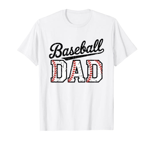 Baseball Dad Sports Lettering Baseball T-Shirt - Trendy Graphic for Adults - T-Shirt, Sweatshirt, Hoodie