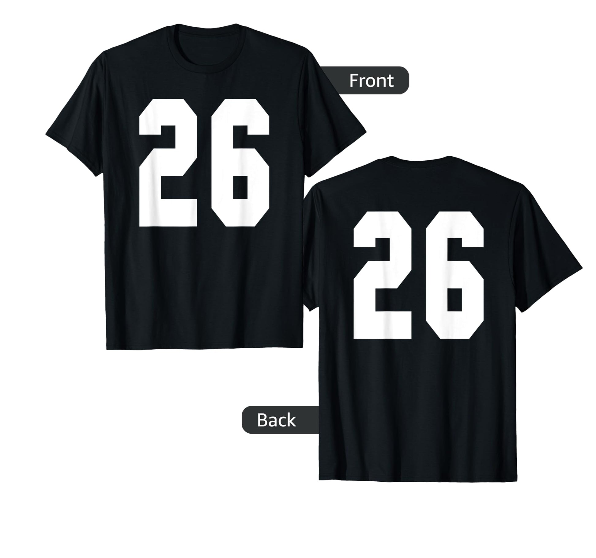 26 Team Sports Jersey Front Back T-Shirt - Novelty Apparel Men Women - T-Shirt, Sweatshirt, Hoodie