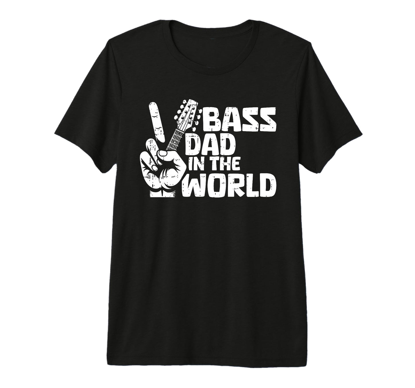 Mens Bass Guitar Dad Fathers Day T-Shirt - Custom Art Print for Adults - T-Shirt, Sweatshirt, Hoodie