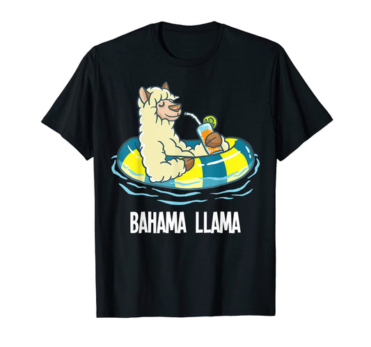 Bahama Llama Beach Cocktail Party T-Shirt - Casual Everyday Wear Unisex - T-Shirt, Sweatshirt, Hoodie