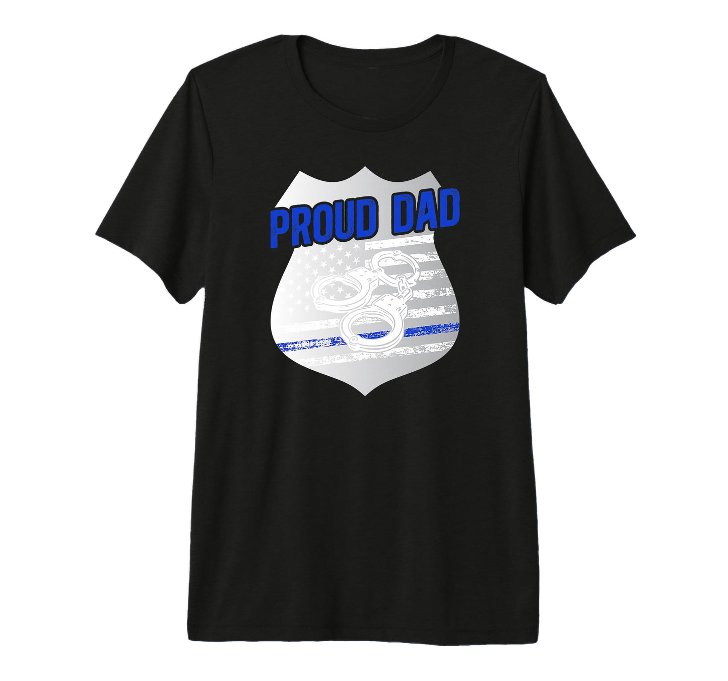 Mens Proud Dad Police Officer Dad Police T-Shirt - Custom Art Print Unisex - T-Shirt, Sweatshirt, Hoodie