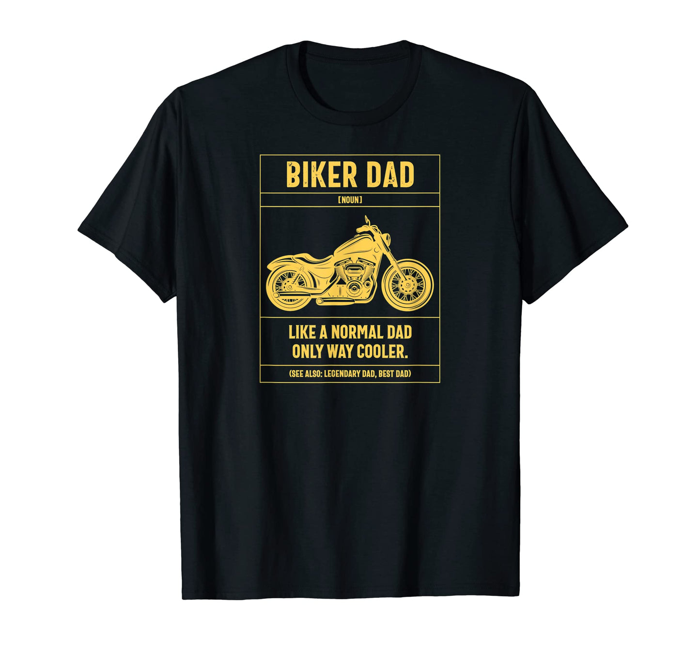 Mens Biker Dad Like Normal Dad Only T-Shirt - Custom Art Print Men Women - T-Shirt, Sweatshirt, Hoodie
