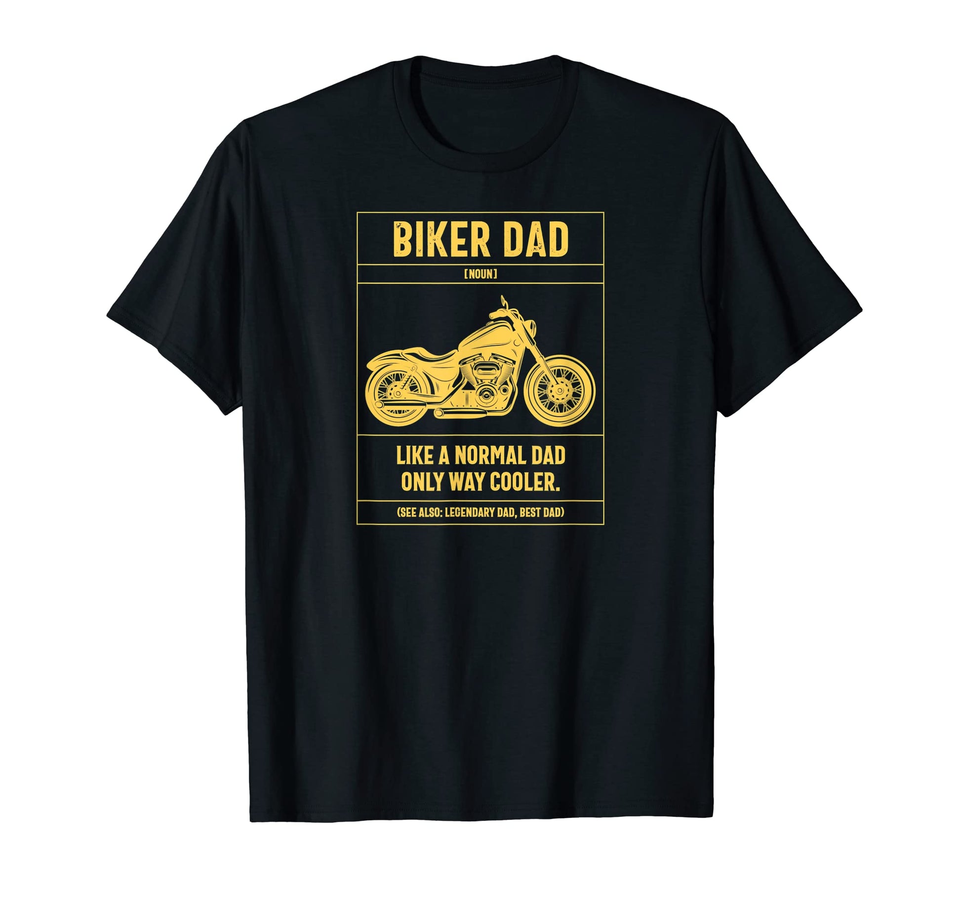 Mens Biker Dad Like Normal Dad Only T-Shirt - Custom Art Print Men Women - T-Shirt, Sweatshirt, Hoodie