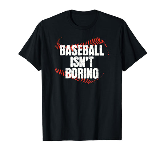 Baseball Seams Isnt Boring Hoodie - Minimalist Print Unisex - T-Shirt, Sweatshirt, Hoodie