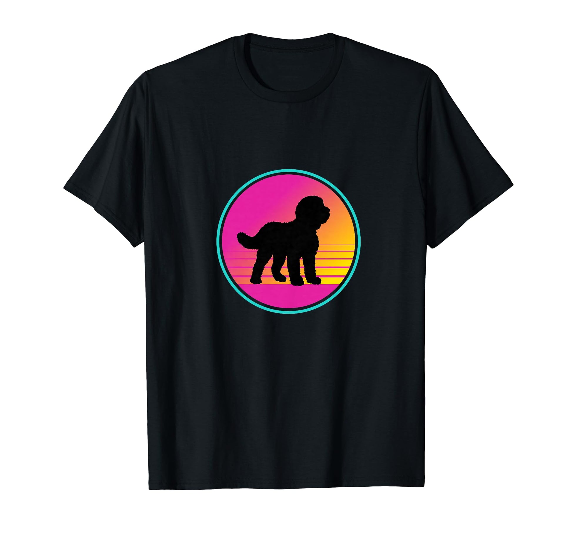 Summer 80S Beach Sheepadoodle Dog Gift T-Shirt - Novelty Apparel Unisex - T-Shirt, Sweatshirt, Hoodie