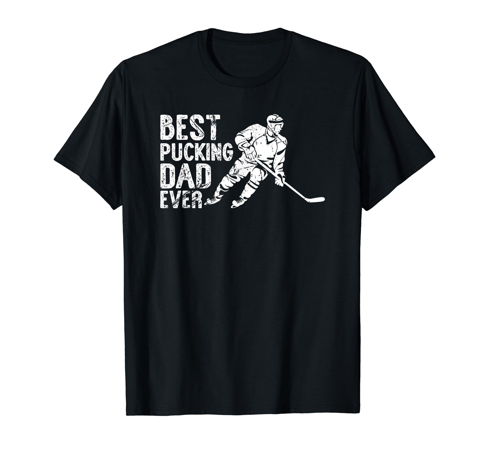 Best Pucking Dad Ever Hockey T-Shirt - Custom Art Print for Adults - T-Shirt, Sweatshirt, Hoodie