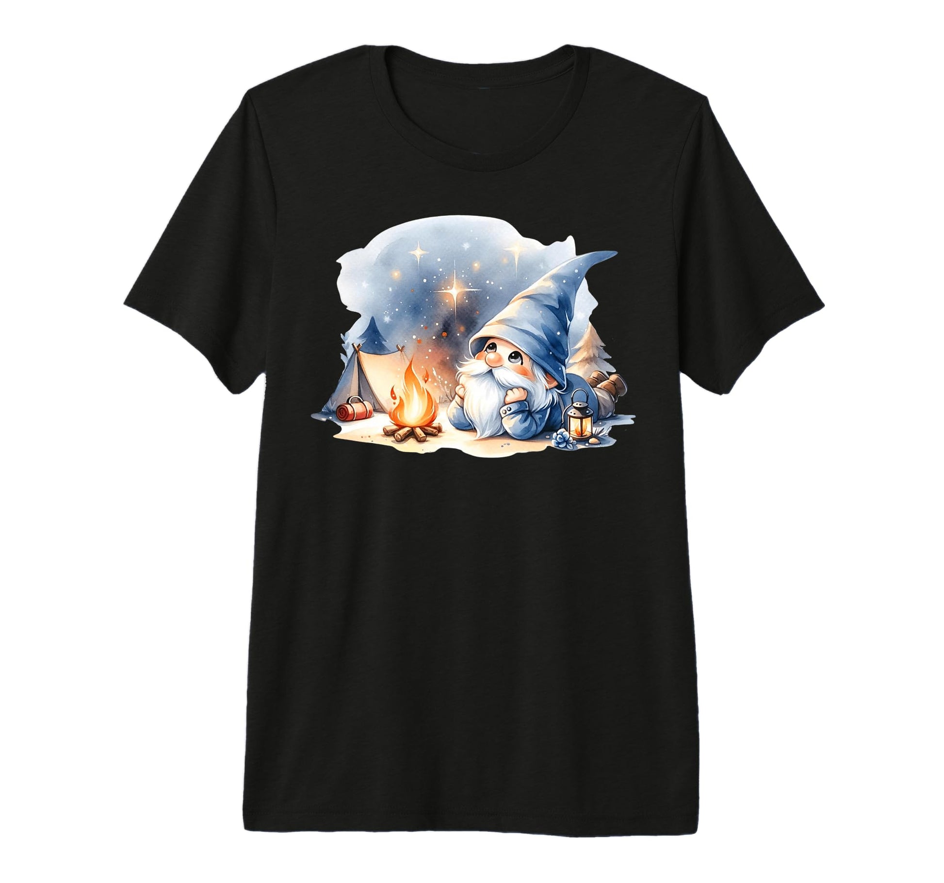Funny Camper Dad Gnome Campfire Tent T-Shirt - Aesthetic Graphic Unisex - T-Shirt, Sweatshirt, Hoodie