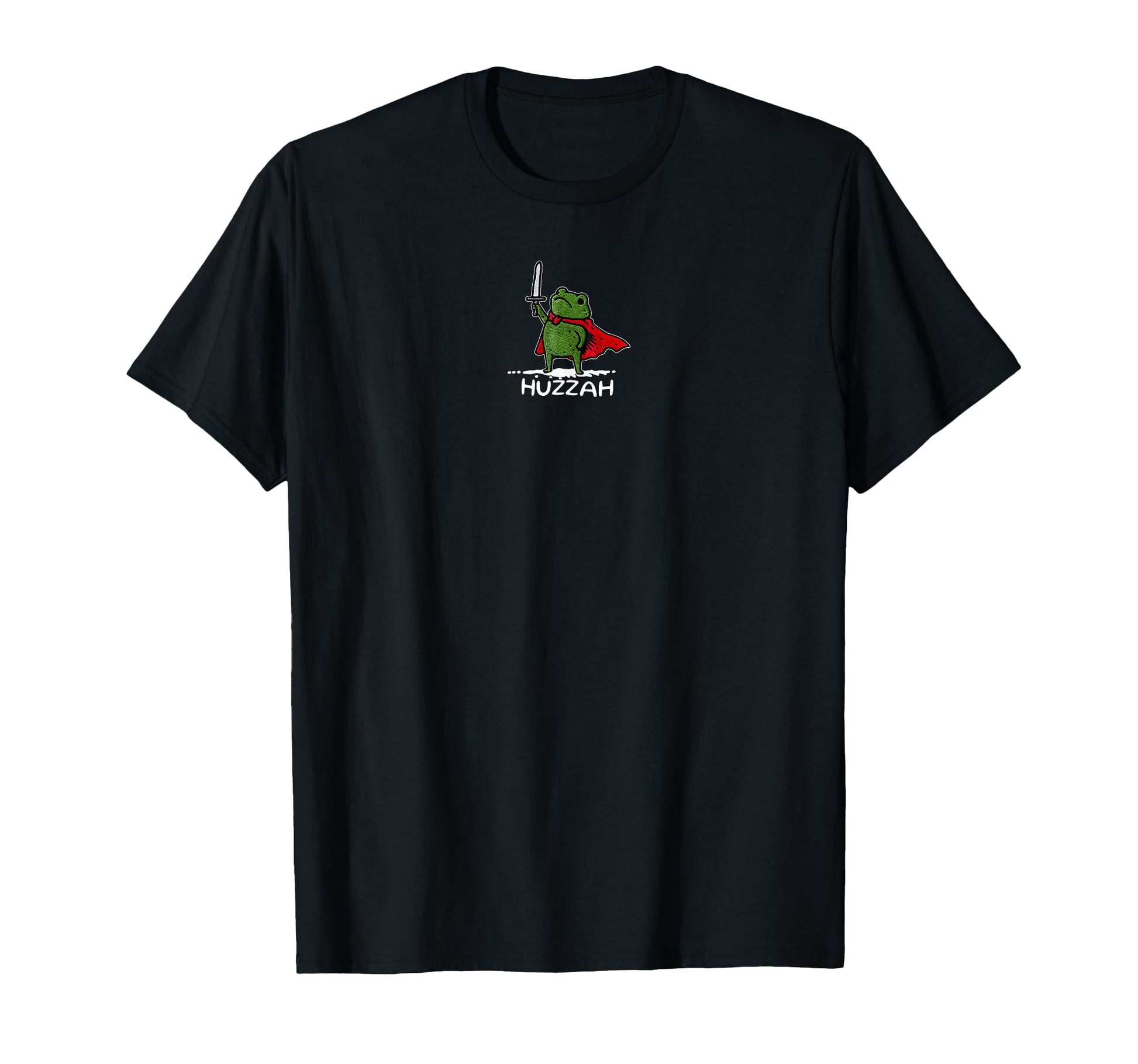 Huzzah Frog Knight Funny Sword Meme T-Shirt - Minimalist Print Men Women - T-Shirt, Sweatshirt, Hoodie