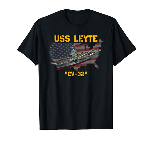 Aircraft Carrier Uss Leyte Cv 32 T-Shirt - Casual Everyday Wear for Adults - T-Shirt, Sweatshirt, Hoodie