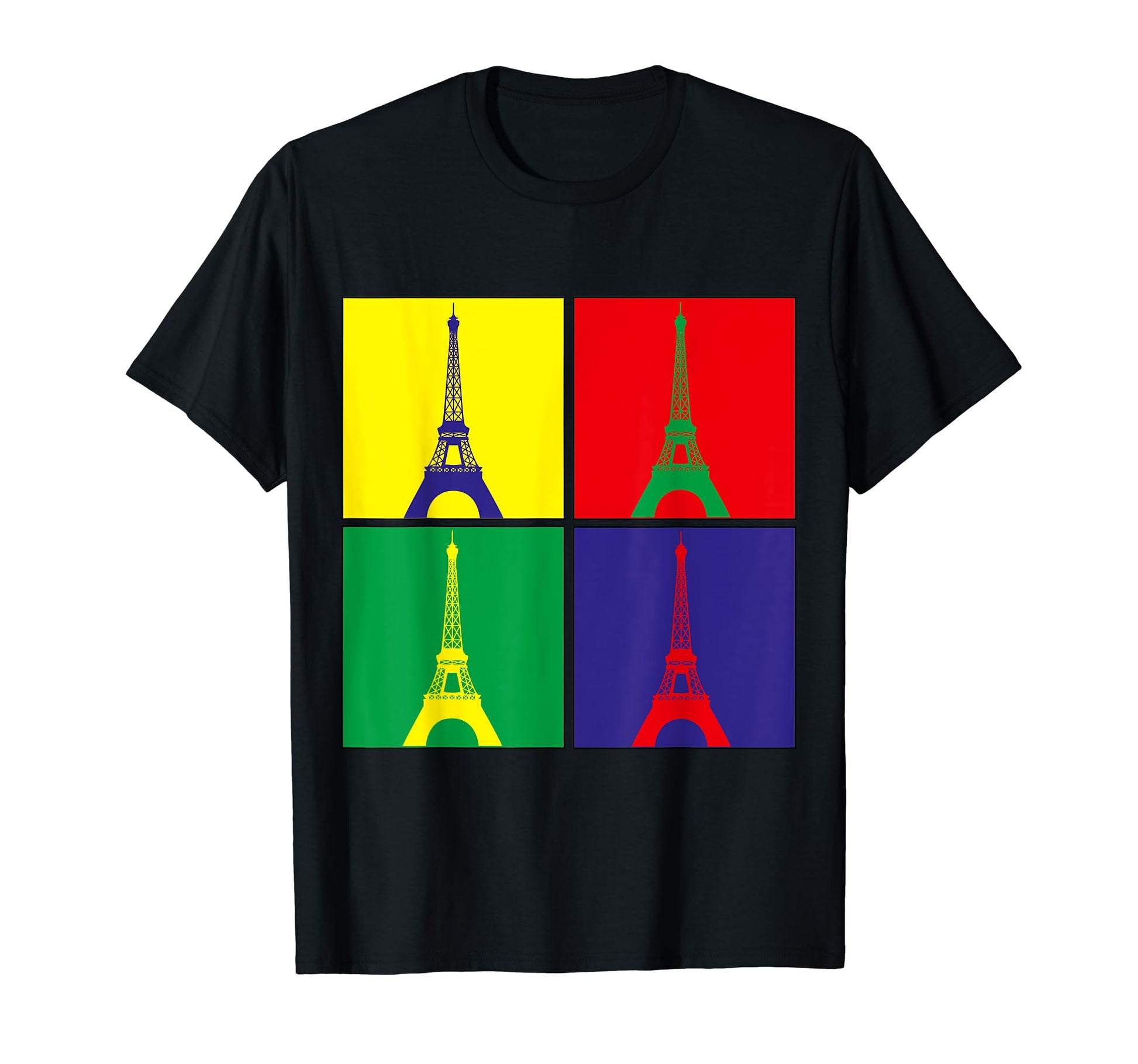 Paris Eiffel Tower Pop Art T-Shirt - Fun Novelty Design Unisex - T-Shirt, Sweatshirt, Hoodie
