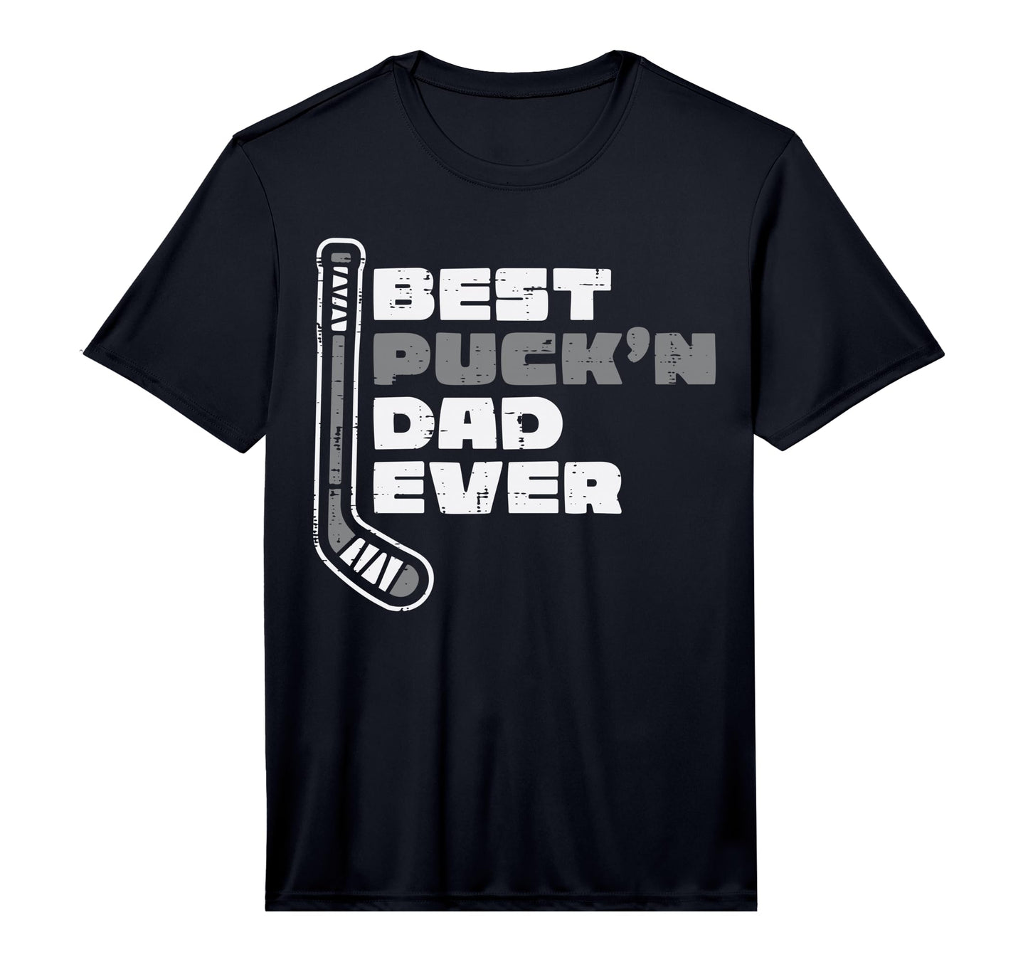 Mens Best Puckn Dad Ever Ice Hockey T-Shirt - Custom Art Print Unisex - T-Shirt, Sweatshirt, Hoodie