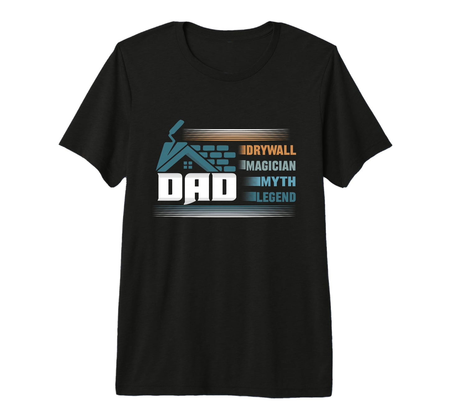 Mens Drywall Finisher Dad Magician Myth T-Shirt - Trendy Graphic Unisex - T-Shirt, Sweatshirt, Hoodie