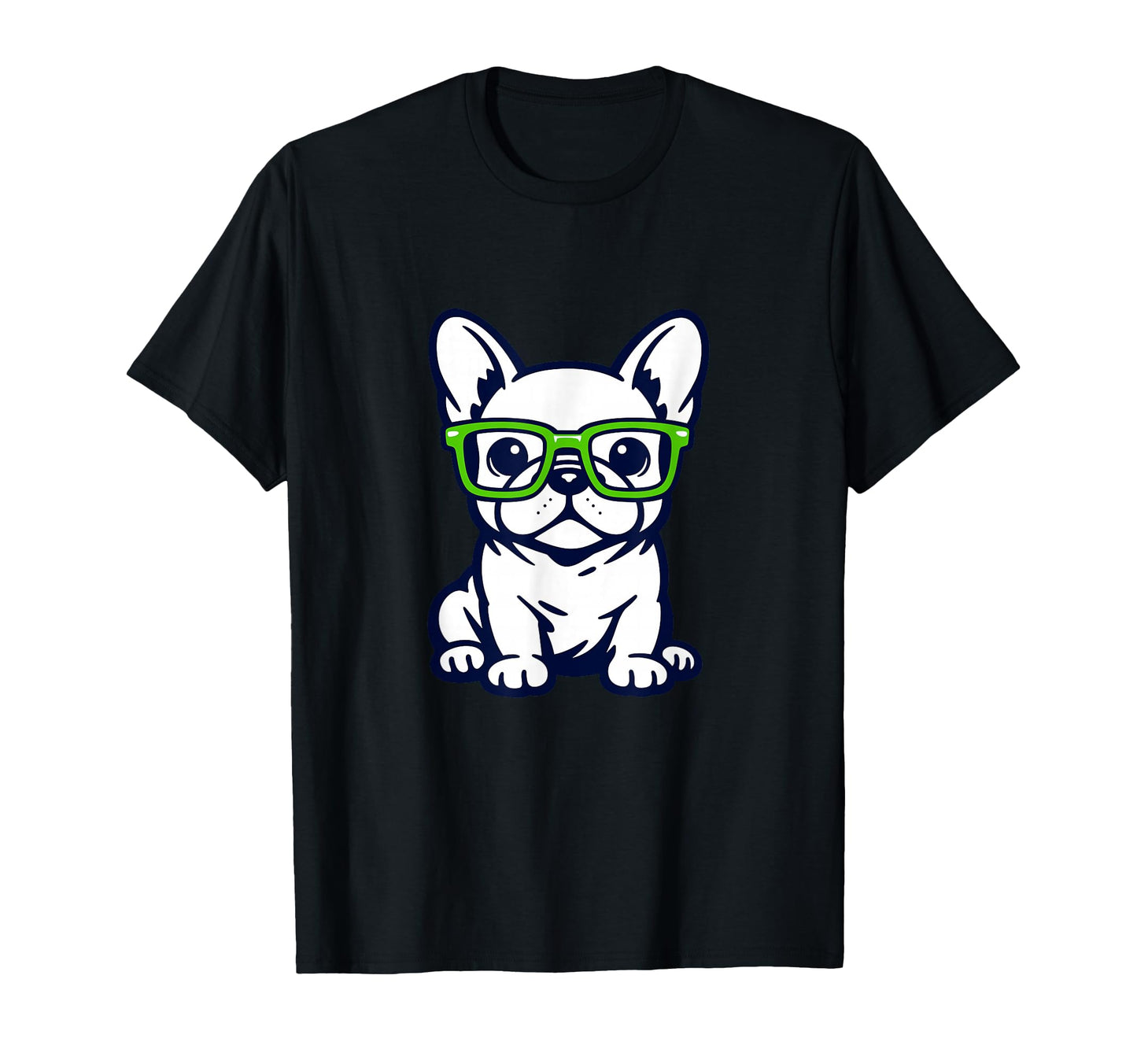 French Bulldog Glasses Pop Art T-Shirt - Custom Art Print for Adults - T-Shirt, Sweatshirt, Hoodie