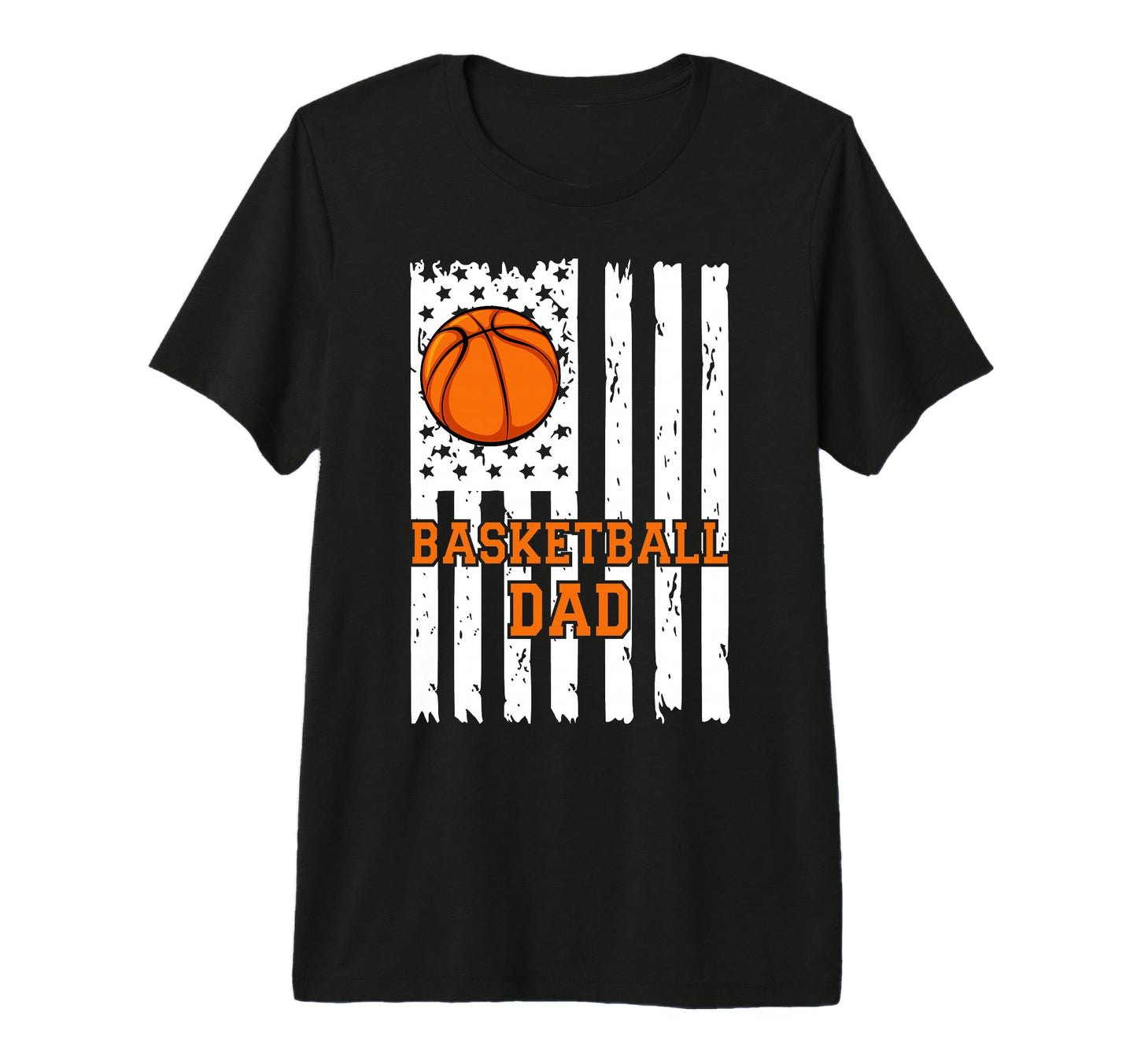 Fathers Day Basketball Usa Flag T-Shirt - Graphic Print for Adults - T-Shirt, Sweatshirt, Hoodie