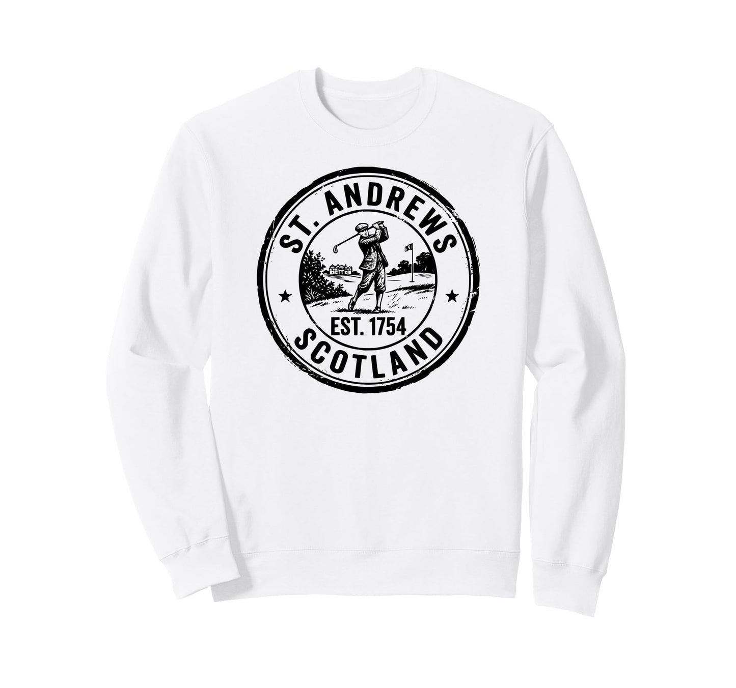 St Andrews Scotland Black Sweatshirt - Minimalist Print Unisex - T-Shirt, Sweatshirt, Hoodie