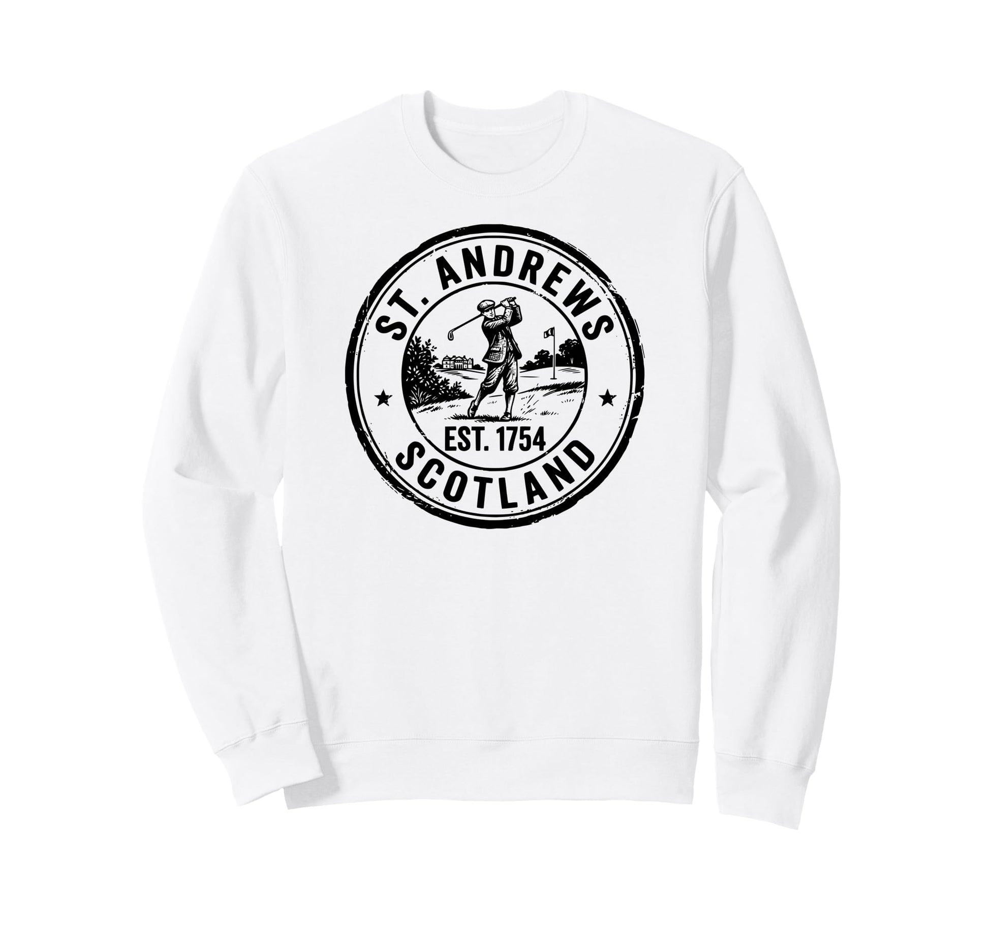 St Andrews Scotland Black Sweatshirt - Minimalist Print Unisex - T-Shirt, Sweatshirt, Hoodie