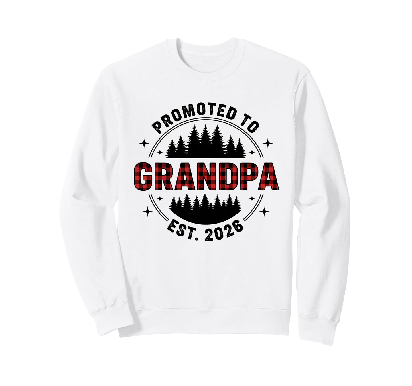 Plaid Lumberjack New Grandpa Sweatshirt - Minimalist Print for Adults - T-Shirt, Sweatshirt, Hoodie