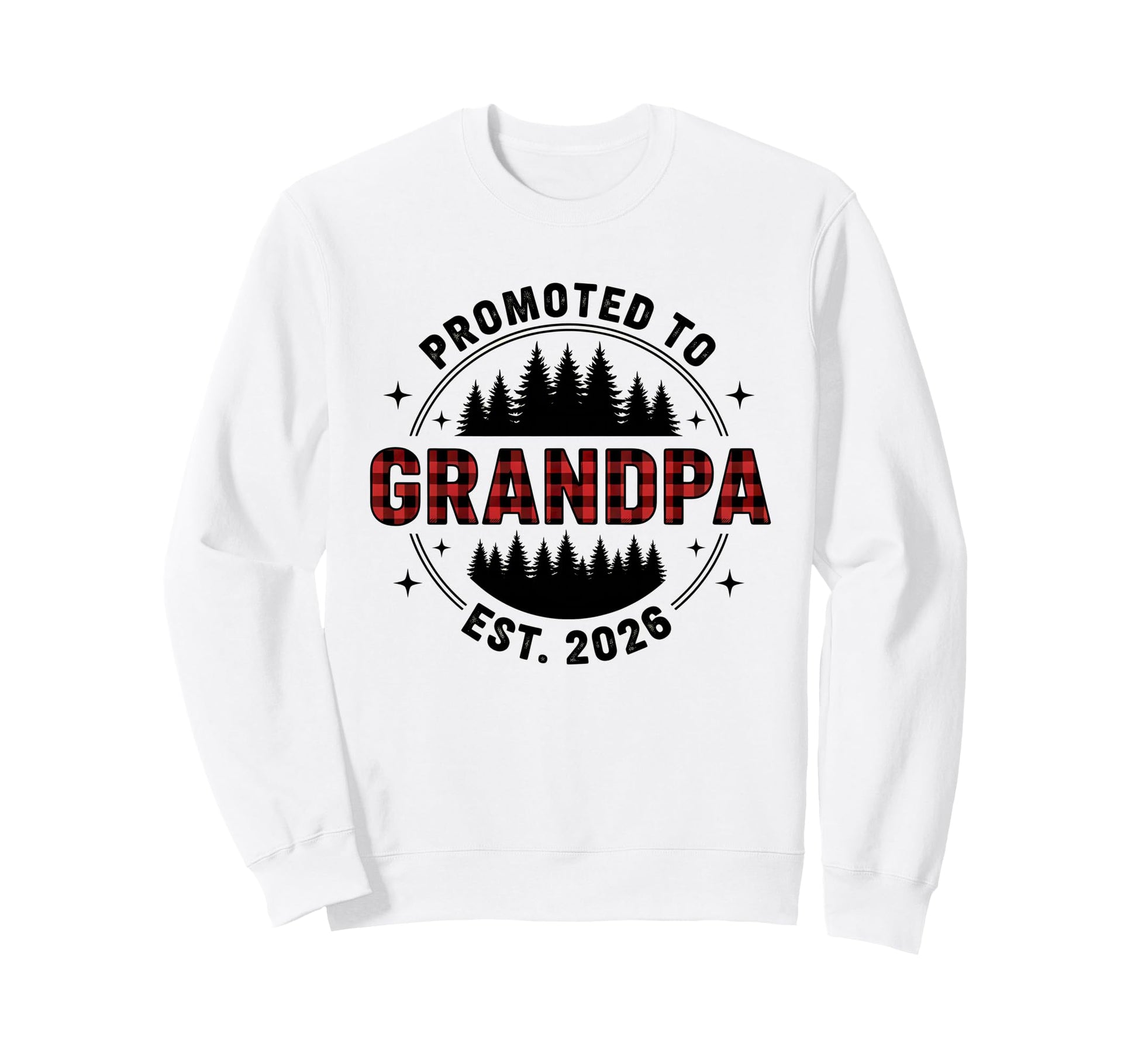 Plaid Lumberjack New Grandpa Sweatshirt - Minimalist Print for Adults - T-Shirt, Sweatshirt, Hoodie
