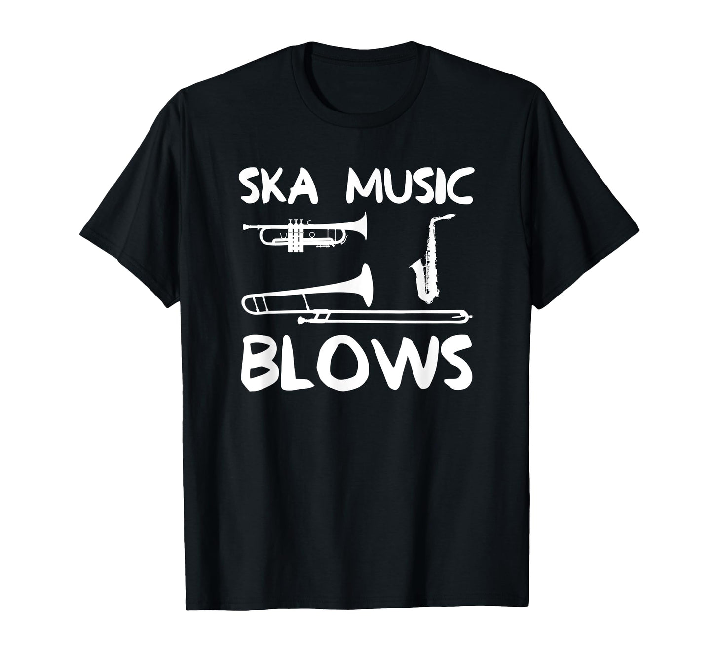 Funny Ska Music Blows Punk Band Dad T-Shirt - Minimalist Print for Adults - T-Shirt, Sweatshirt, Hoodie