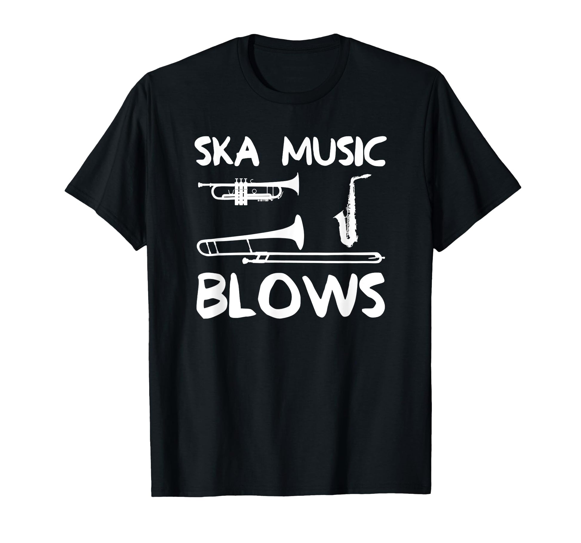 Funny Ska Music Blows Punk Band Dad T-Shirt - Minimalist Print for Adults - T-Shirt, Sweatshirt, Hoodie
