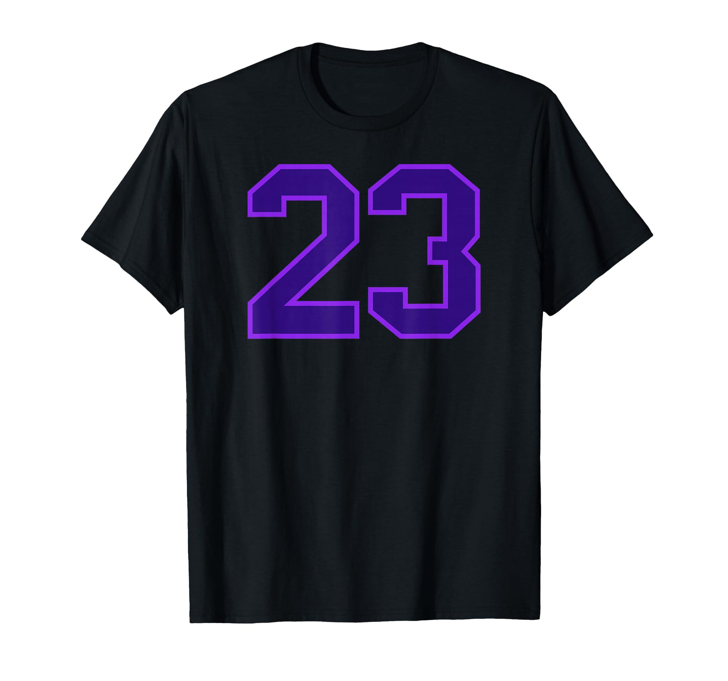 Purple Sports Team Number 23 T-Shirt - Graphic Print Unisex - T-Shirt, Sweatshirt, Hoodie