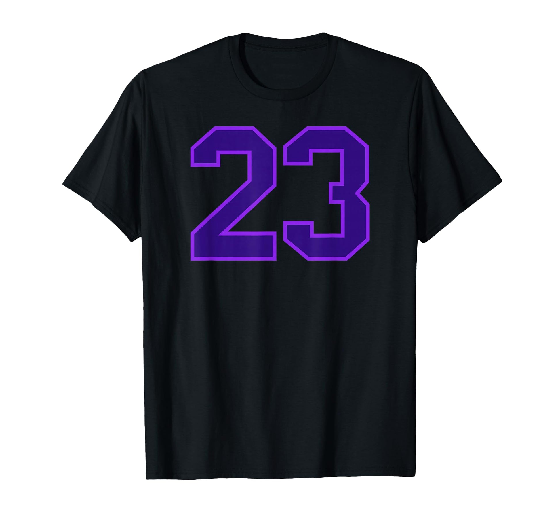 Purple Sports Team Number 23 T-Shirt - Graphic Print Unisex - T-Shirt, Sweatshirt, Hoodie