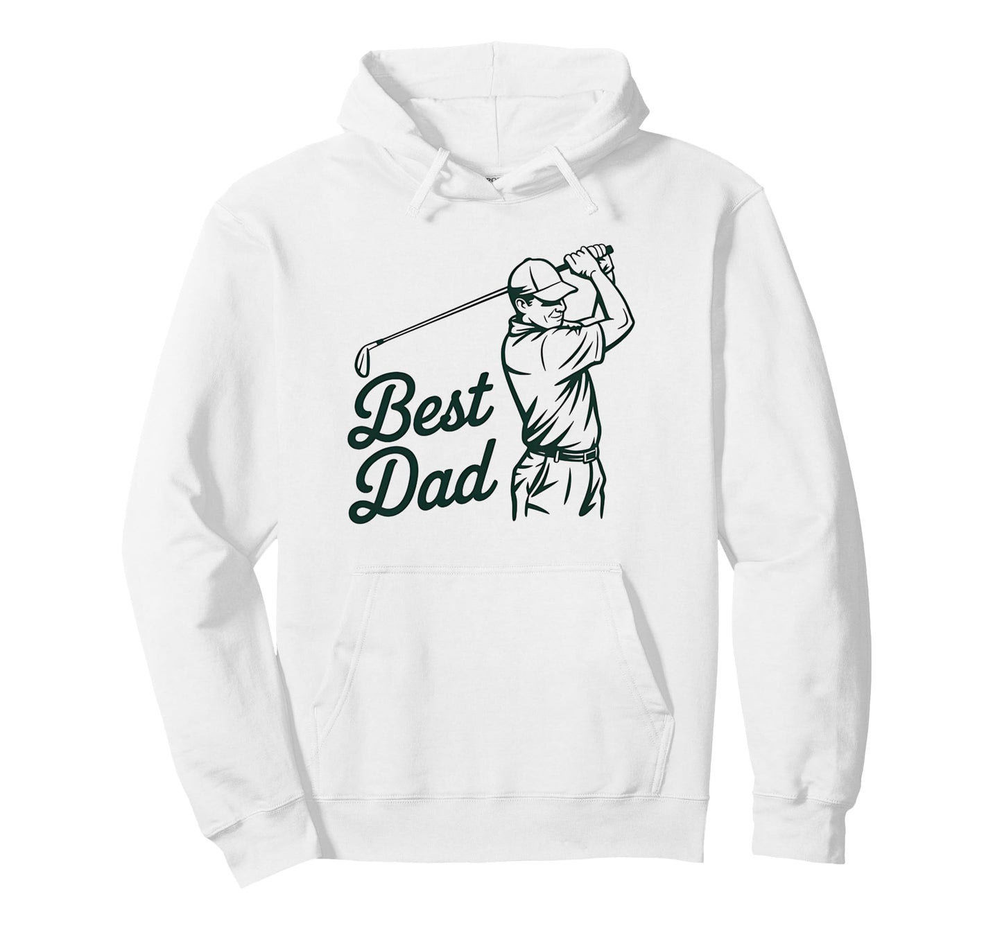 Best Dad Golfing Silhouette Proud Golf Hoodie - Novelty Apparel Men Women - T-Shirt, Sweatshirt, Hoodie