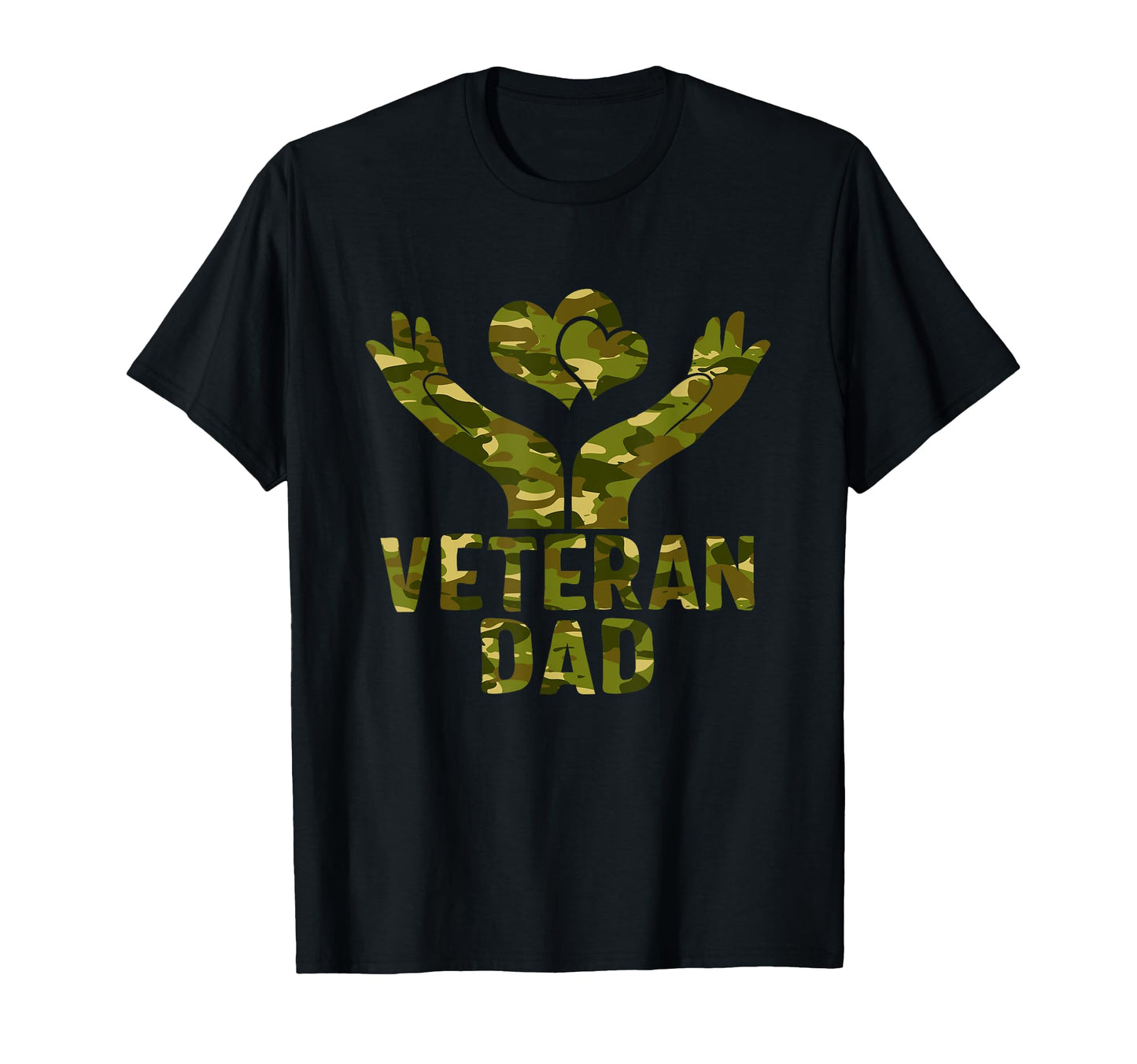 Veteran Dad Veterans Day Camo Pattern T-Shirt - Graphic Print Men Women - T-Shirt, Sweatshirt, Hoodie