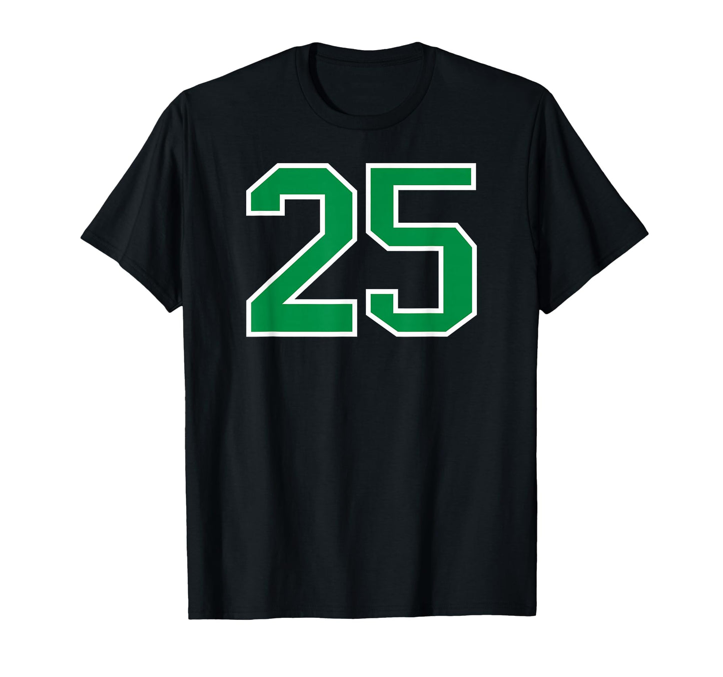 White Green Sports Team Number 25 T-Shirt - Fun Novelty Design Unisex - T-Shirt, Sweatshirt, Hoodie