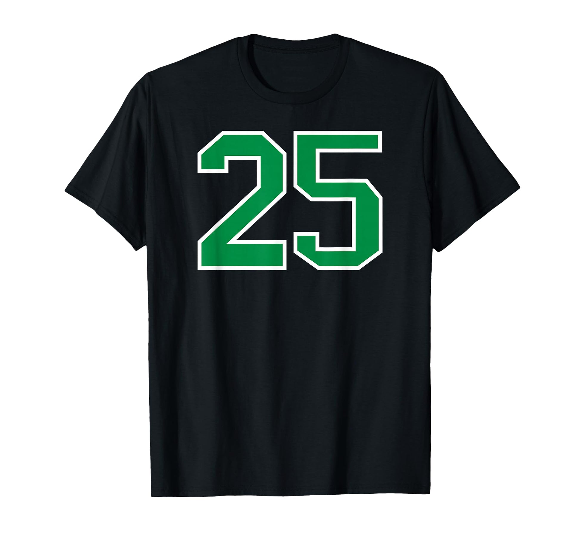 White Green Sports Team Number 25 T-Shirt - Fun Novelty Design Unisex - T-Shirt, Sweatshirt, Hoodie
